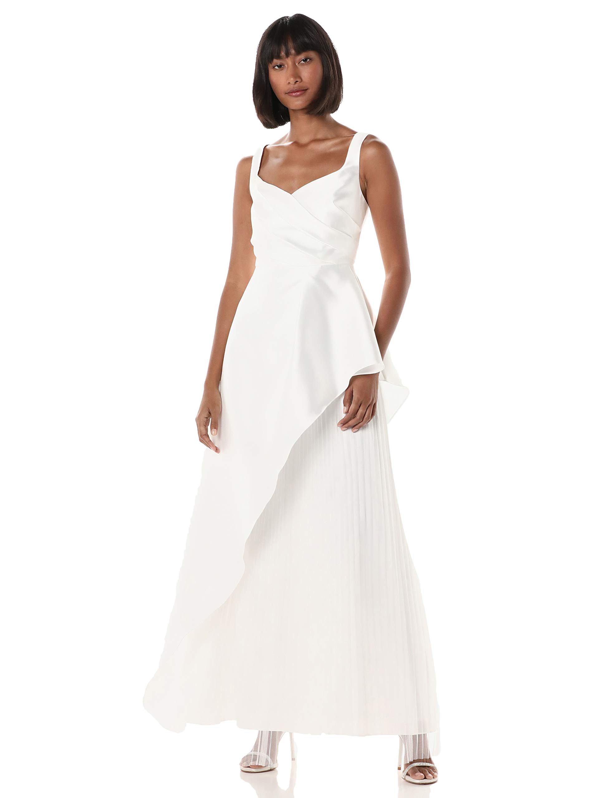Adrianna Papell Women's Elegant Mikado Long Formal Dress for Evening Gala, Wedding, and Special Occasions