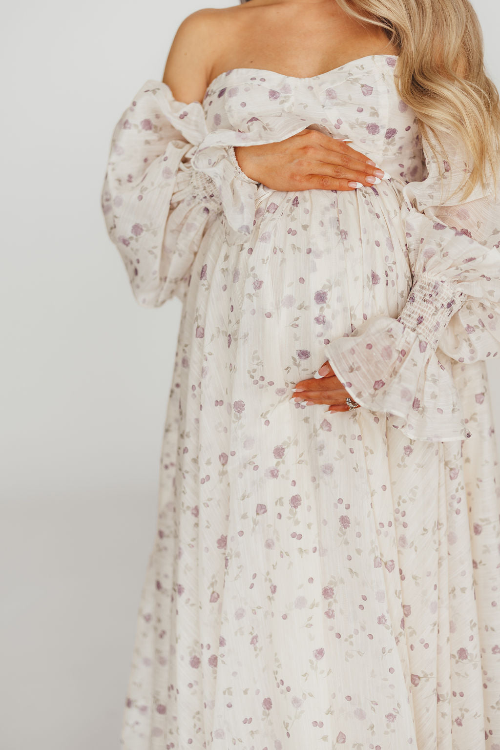 Dear Lily Floral Maxi Dress in Lilac - Maternity & Bump Friendly Women's Summer Dress for Beach, Wedding & Special Occasions