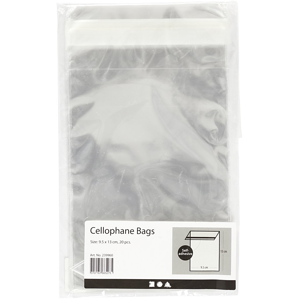 Premium Clear Cellophane Bags for Greeting Cards, Invitations & Gift Wrapping - Acid-Free, Self-Sealing, 100 Pack - Perfect for Wedding Favors, Party Decorations & Small Gift Packaging