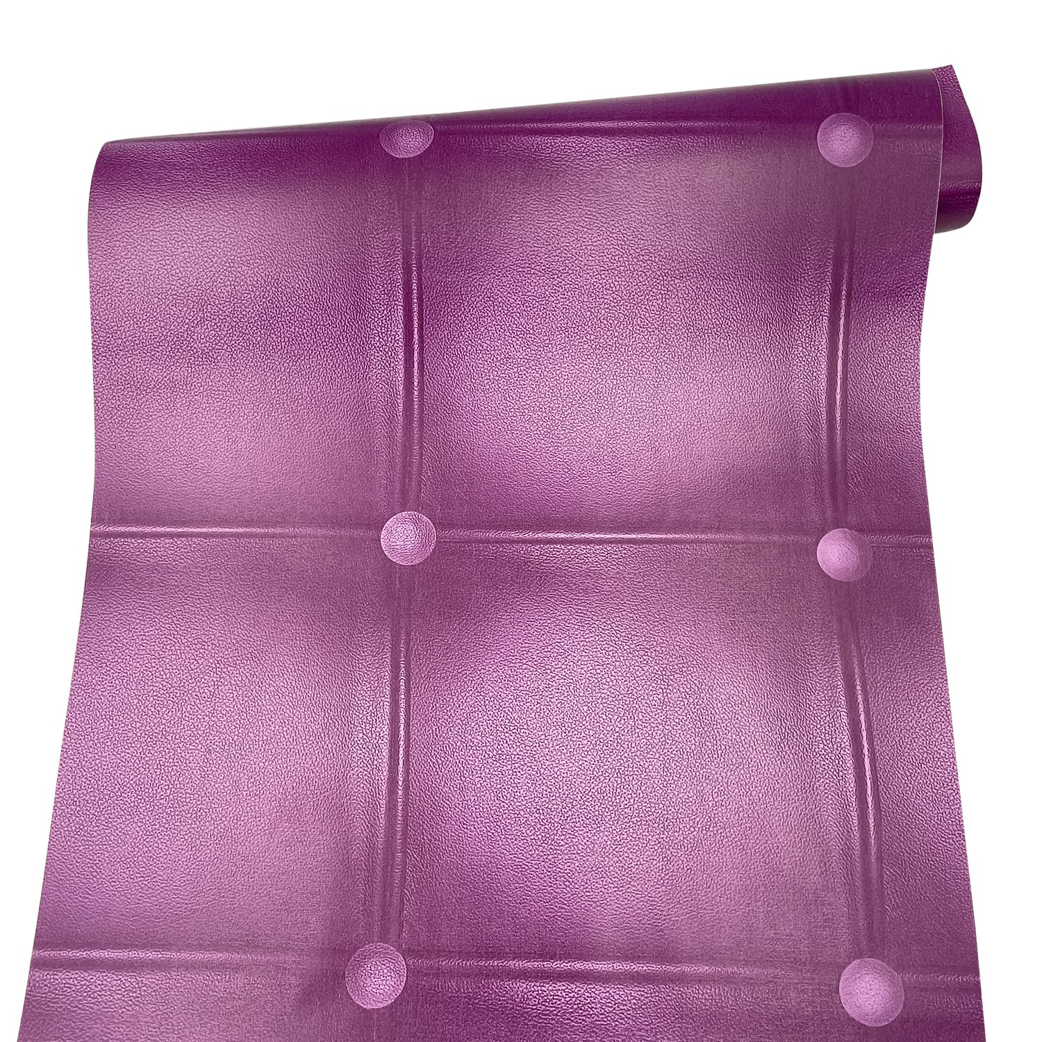 Yifely Purple Grid PVC Shelf Liner - Removable Drawer Liner, Non-Slip Cabinet Liner (17.7