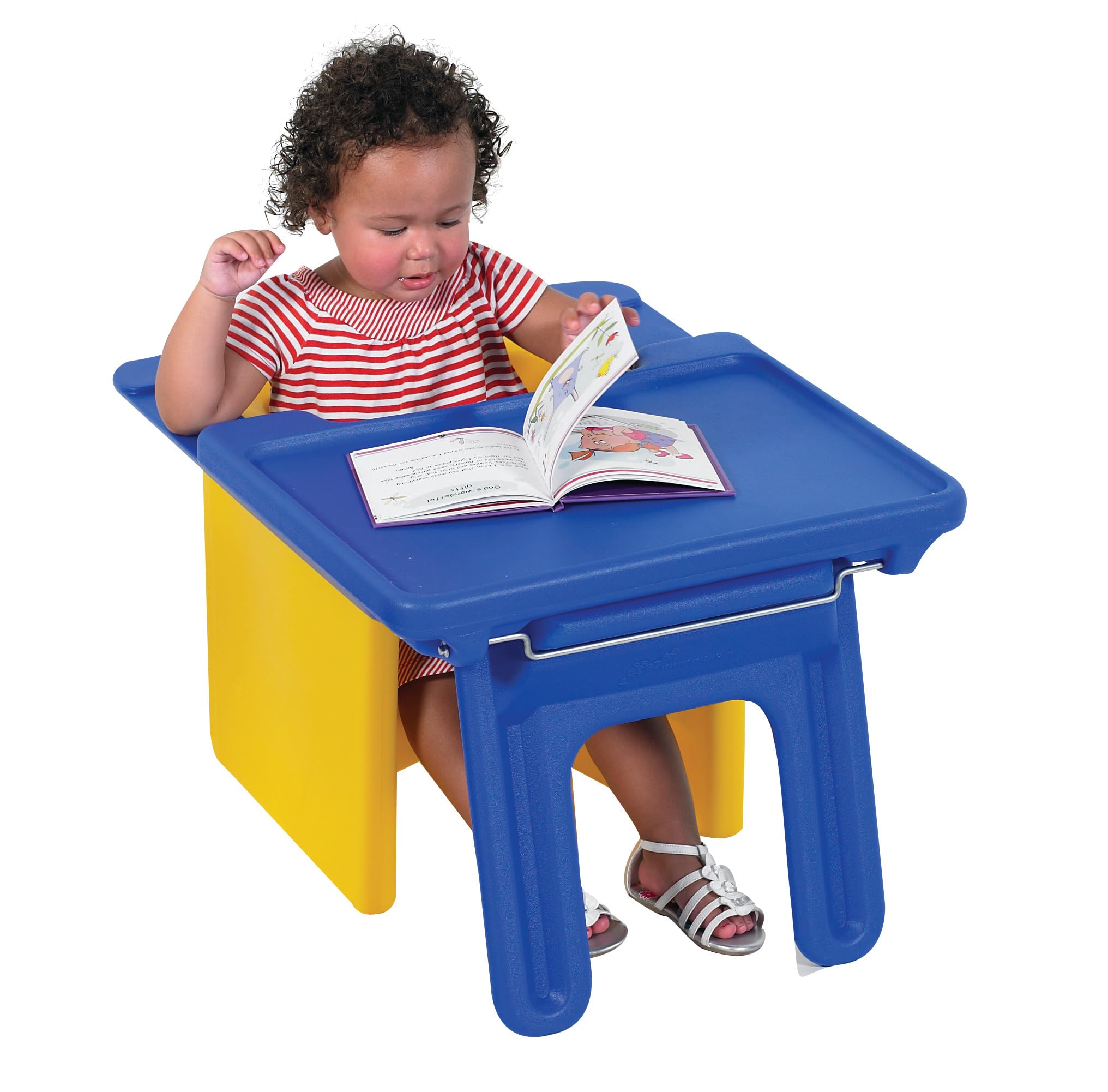 Children's Factory Edutray Kids Desk – Convertible Cube Chair to Desk, Space-Saving Toddler Study Table for Homeschool & Classroom – Safe, Durable & Easy to Clean – Perfect for Learning, Drawing & Playtime Activities