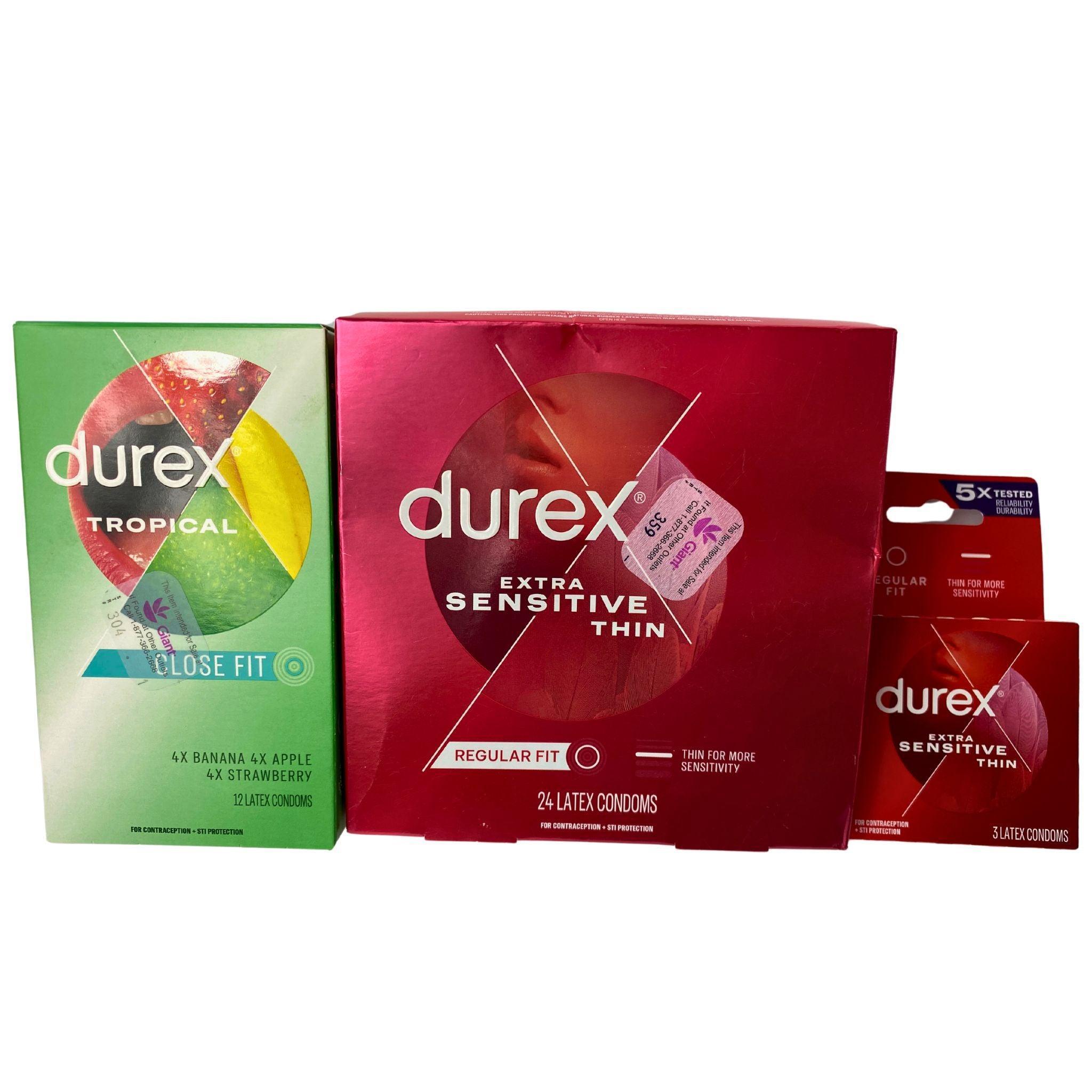 Durex Condoms Assorted Mix 50 Pack - Variety Pack for Safe & Pleasurable Intimacy | Perfect for Couples, Travel & Discreet Protection