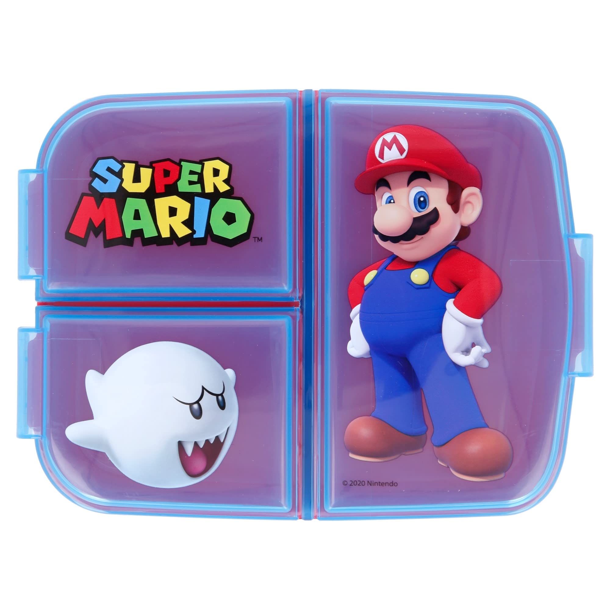 Super Mario Insulated Lunch Box - 3 Compartment Bento Box for Kids & Adults - Perfect for School, Office, and Picnics