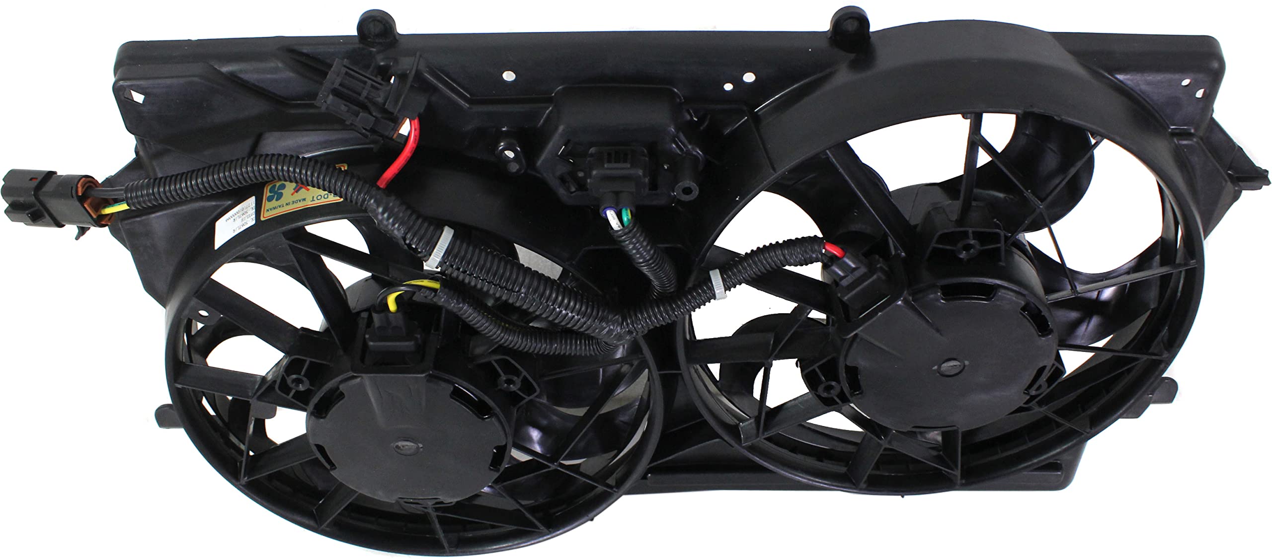 Go-Parts Replacement Engine/Radiator Cooling Fan Assembly for 2000-2002 Ford Focus (DOHC) 1S4Z8C607CC FO3115143 - Perfect for Overheating Prevention & Engine Cooling Maintenance