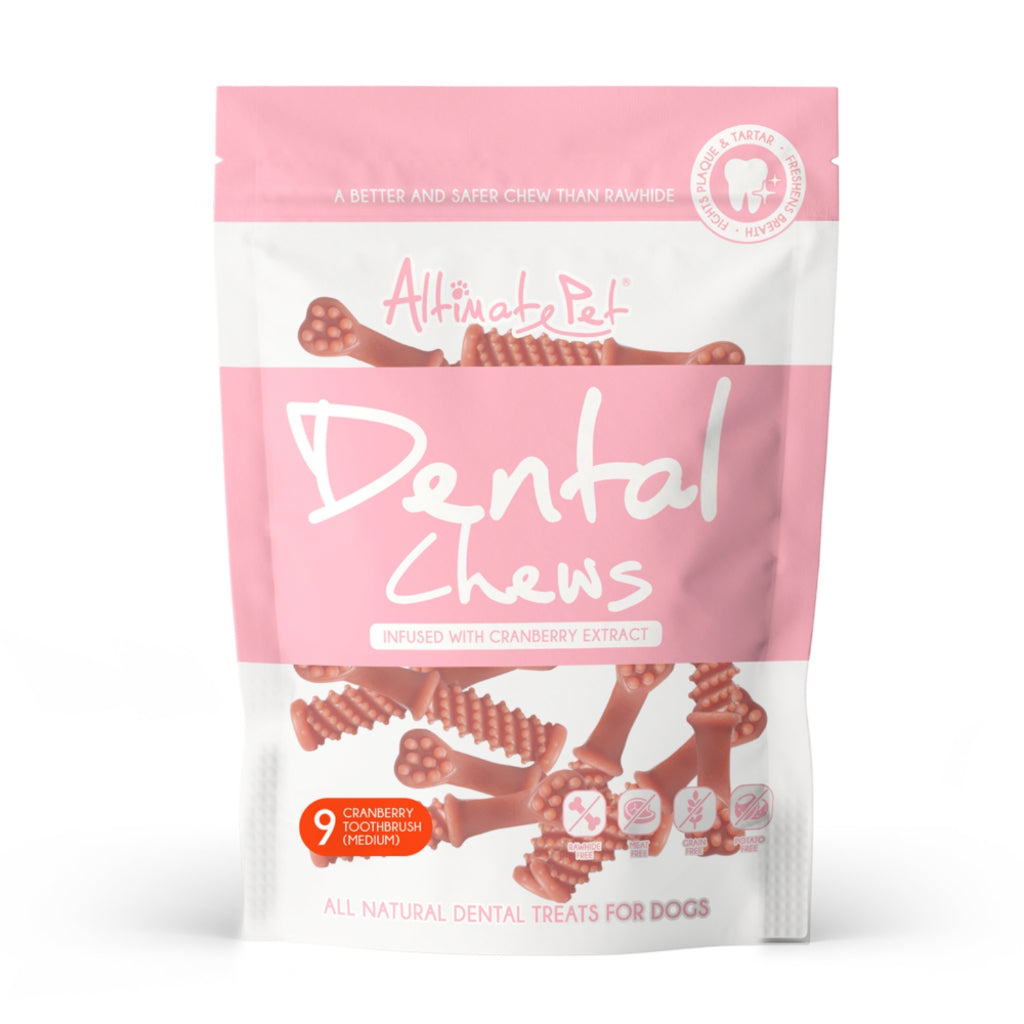 Altimate Pet Dog Dental Chew 150g - Natural Milk Mint Cranberry Flavor Dental Treats for Dogs | Fights Plaque & Tartar | Healthy Teeth & Fresh Breath | Perfect for Daily Oral Care & Training Rewards