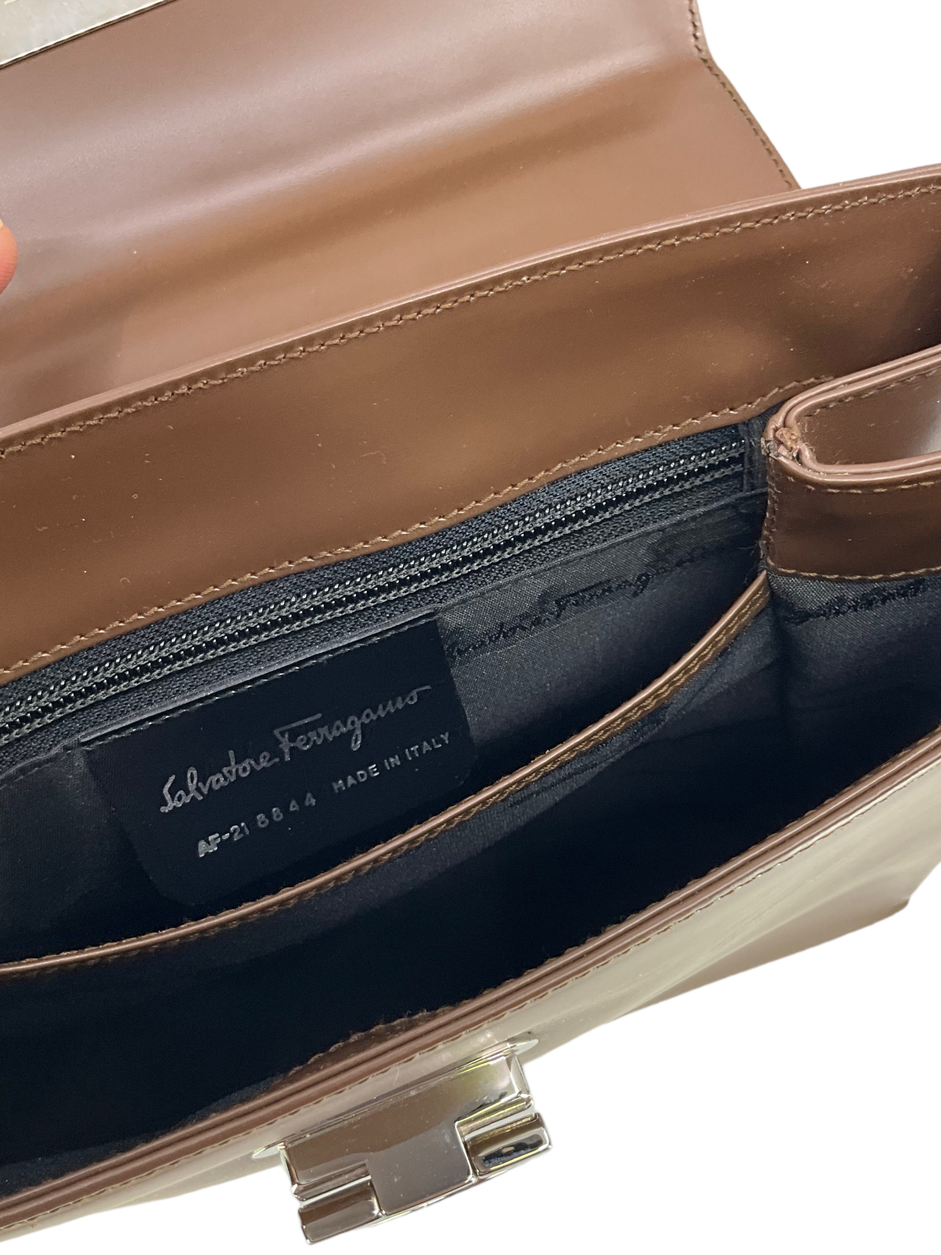 Salvatore Ferragamo Lady Gancini Kelly Bag - Luxury Leather Shoulder Handbag for Women | Perfect for Work, Evening Events & Travel Accessories