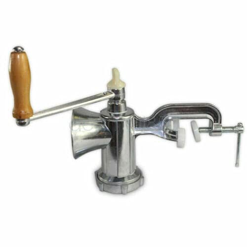 Premium Manual Meat Grinder - Heavy Duty Stainless Steel Sausage Stuffer & Pasta Maker - Perfect for Home Kitchen, Camping & Outdoor Cooking
