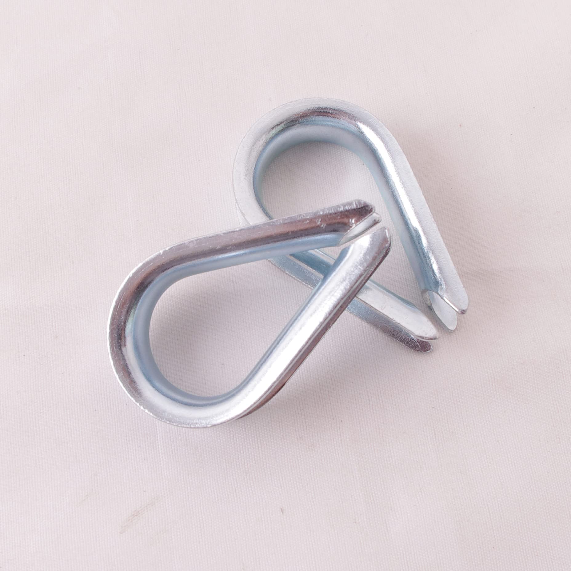 3/8 Inch Carbon Steel Wire Rope Thimble (25PCS) - Heavy Duty Cable Protection for Marine, Rigging & Construction Use