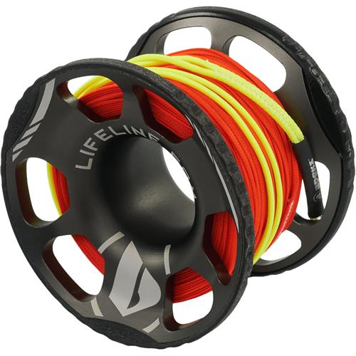 Apeks Lifeline 60M Grey Finger Spool - Durable Scuba Diving Gear for Underwater Safety & Emergency Rescue | Perfect for Cave Diving, Wreck Exploration & Technical Diving