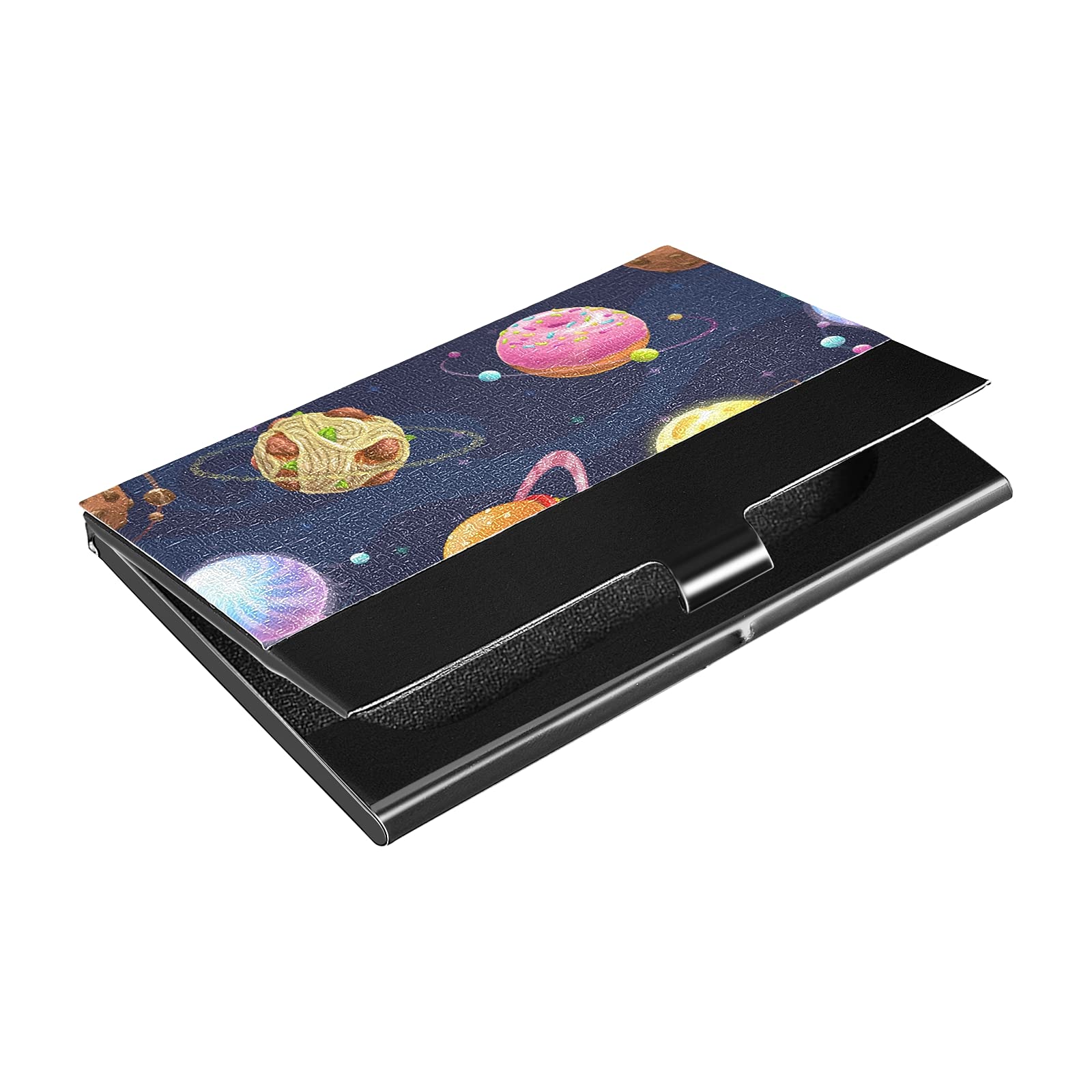 Stainless Steel & Leather Slim Business Card Holder Wallet - Durable Name Card Organizer for Men & Women - Perfect for Office, Networking & Travel - Holds Credit Cards, ID & Business Cards