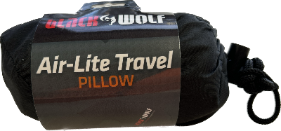 Black Wolf Air Lite Pro Pillow - Ultra Lightweight & Supportive Travel Pillow for Neck Pain Relief - Perfect for Airplanes, Camping & Home Use
