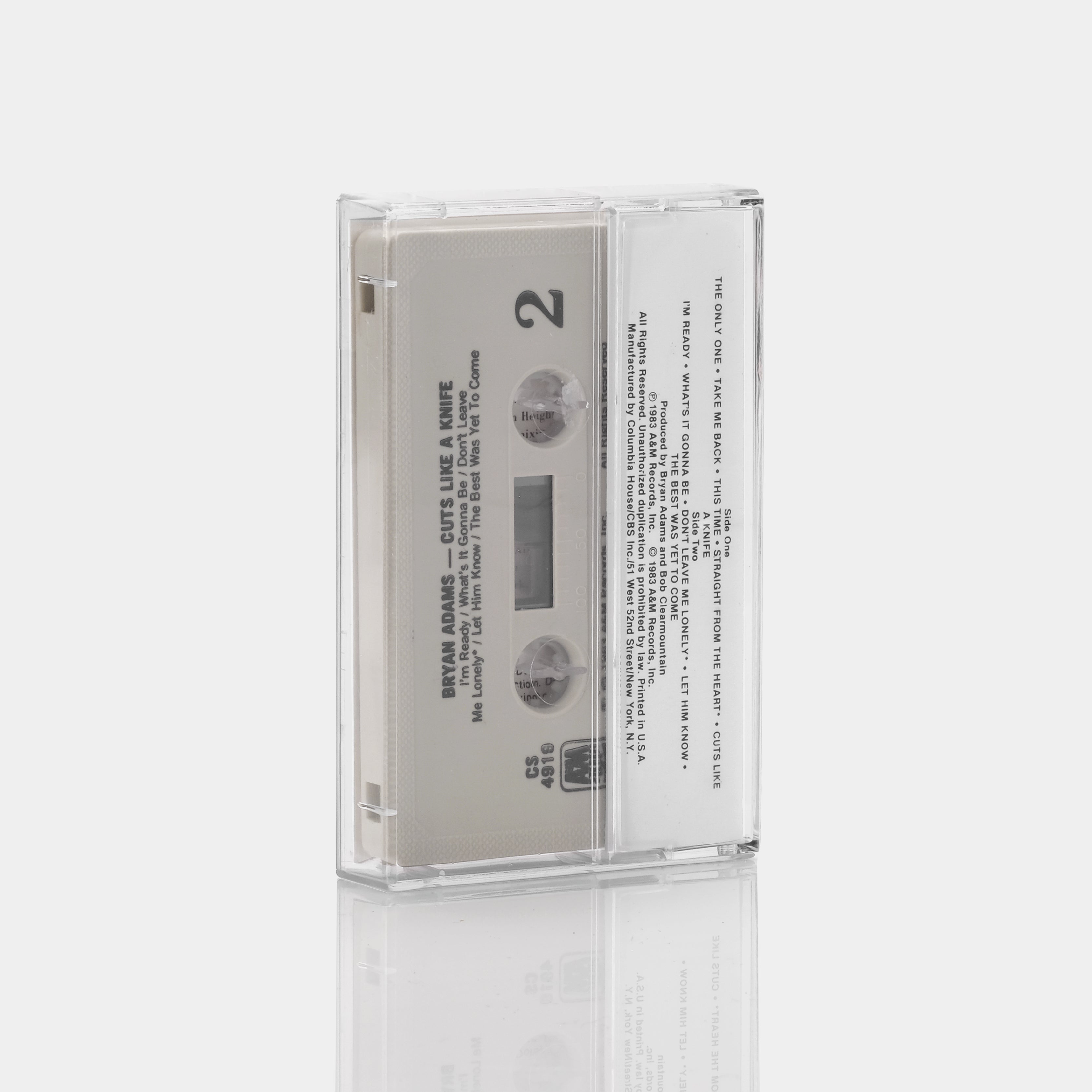 Bryan Adams Cuts Like A Knife Cassette Tape - Vintage Music Collectible, Classic Rock Album for Cassette Players & Retro Music Lovers