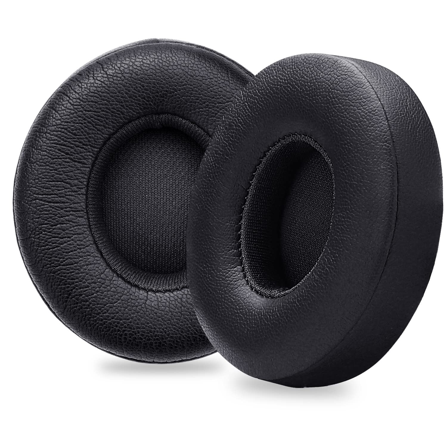 YOCOWOCO Replacement Ear Pads for Beats Solo 2 & Solo 3 Wireless Headphones - Soft Leather Memory Foam Cushions (Black) | Comfortable Headphone Accessories for Work, Travel & Gaming