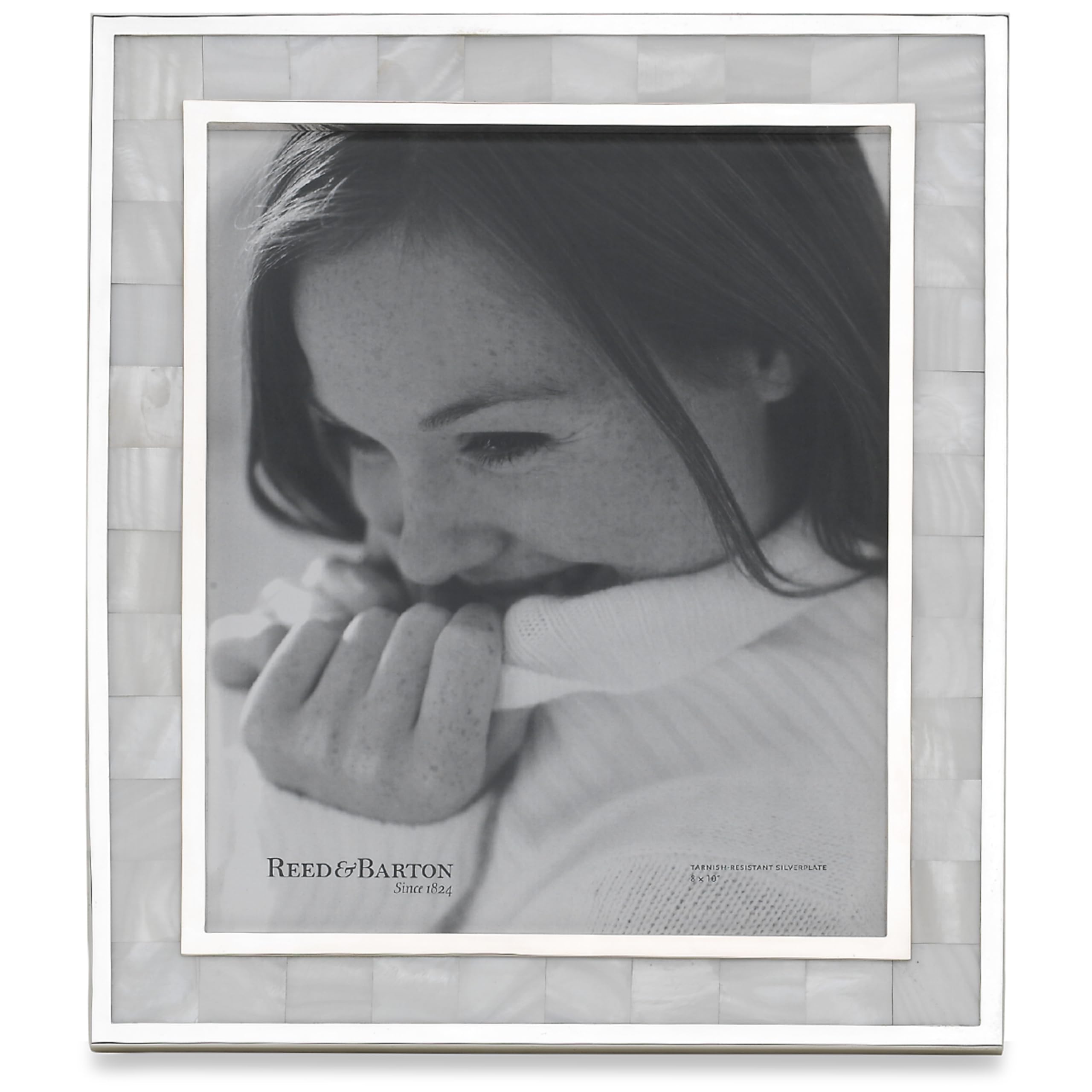 Reed & Barton Mother of Pearl Picture Frame - 8 x 10 Inch Elegant Photo Display for Wall Decor, Wedding Gifts & Home Interior Design