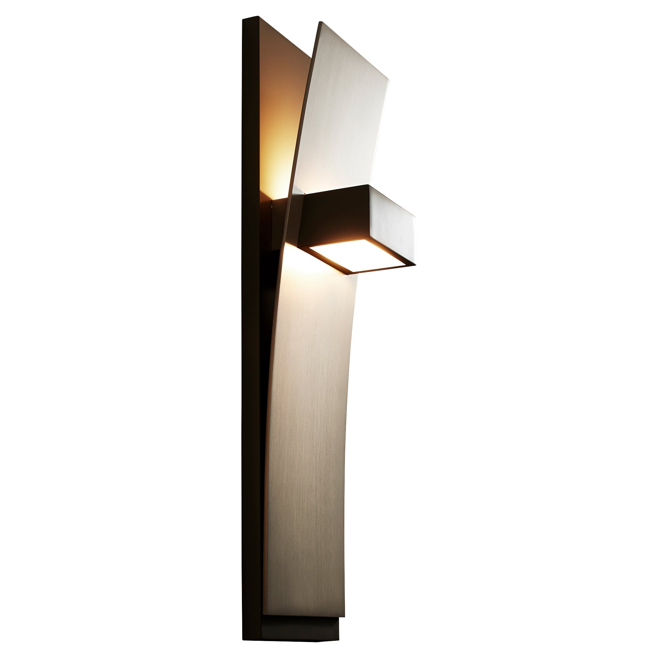 Dario 3 400 1524 Modern Wall Sconce Light Fixture - Black & Satin Nickel Finish for Living Room, Bedroom, or Hallway Lighting