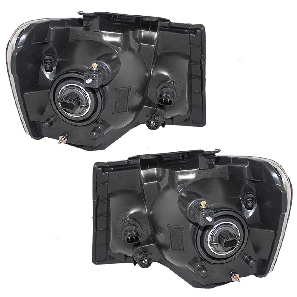 Brock Replacement Headlight Set - Driver & Passenger Side Compatible with 2007-2009 Dodge Aspen (Part# 55078021AI, 55078020AI) - Perfect for Night Driving & Vehicle Restoration