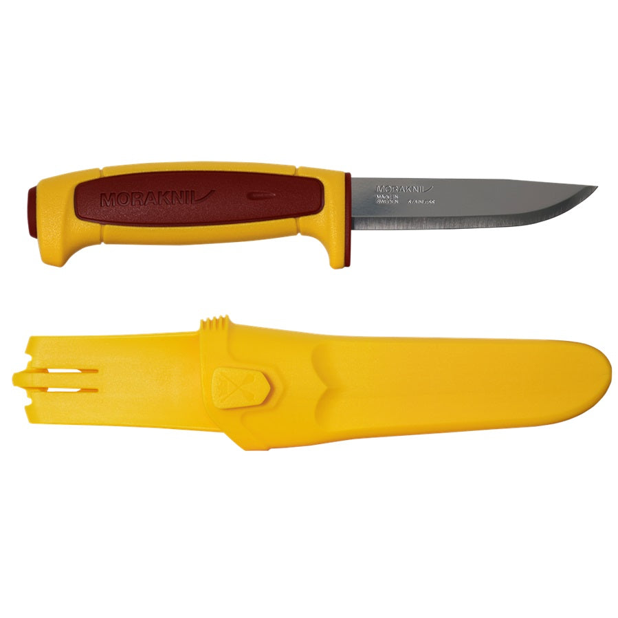 MoraKniv Basic 546 (S) - High Carbon Steel Outdoor Knife for Camping, Hiking & Bushcraft - Durable Fixed Blade Survival Knife with Sheath
