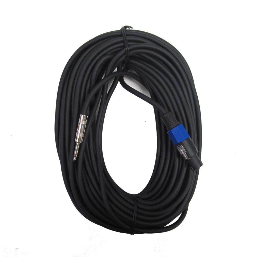 Seismic Audio SASPT14-100 100ft Professional Speakon to 1/4 Inch PA DJ Speaker Cable - 14 Gauge 2 Conductor Heavy Duty Audio Cable for Live Sound, Stage Performances, and DJ Equipment