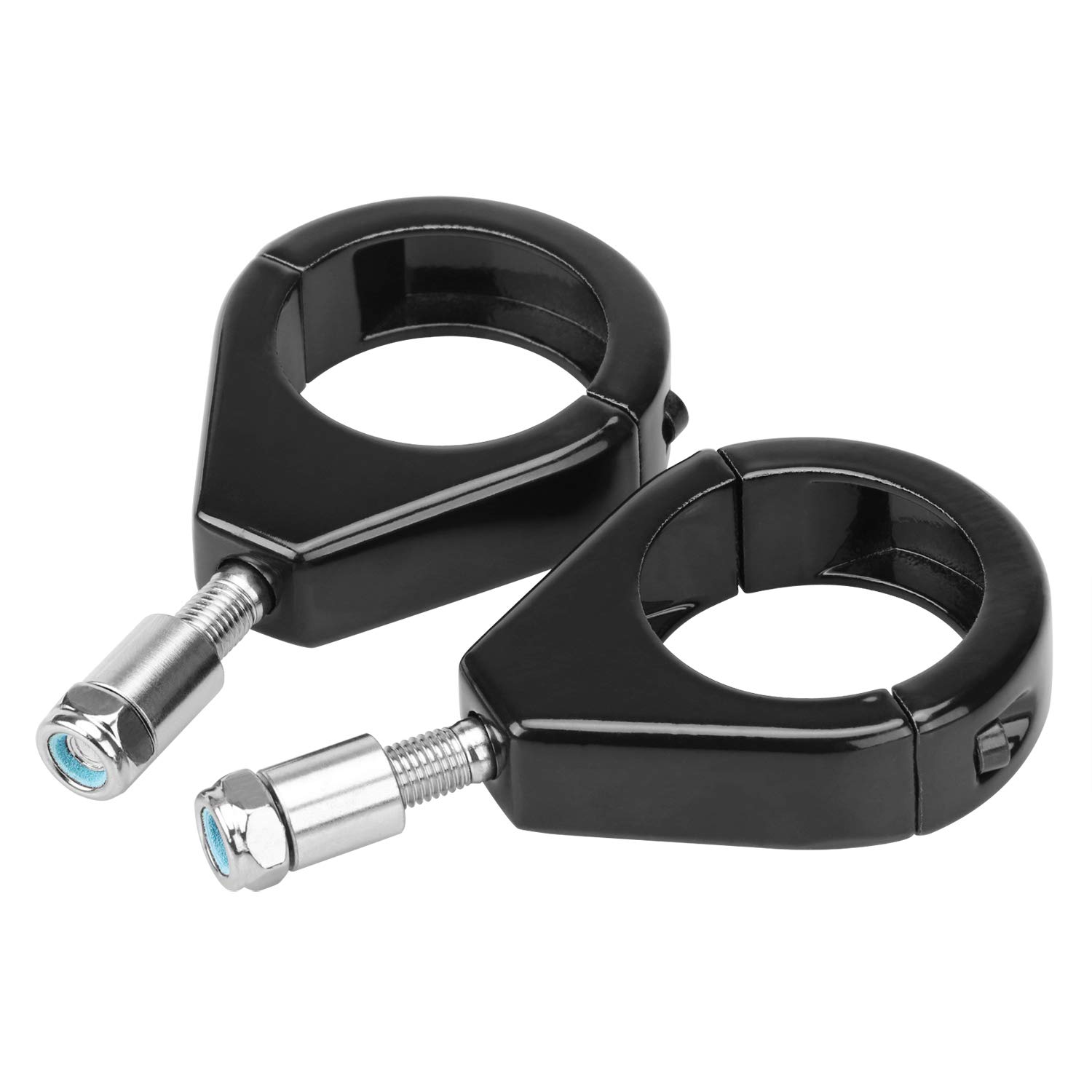 Harley Softail Dyna Fork Turn Signal Mount - Black 41mm for FXDWG & Super Wide Glide - Easy Installation