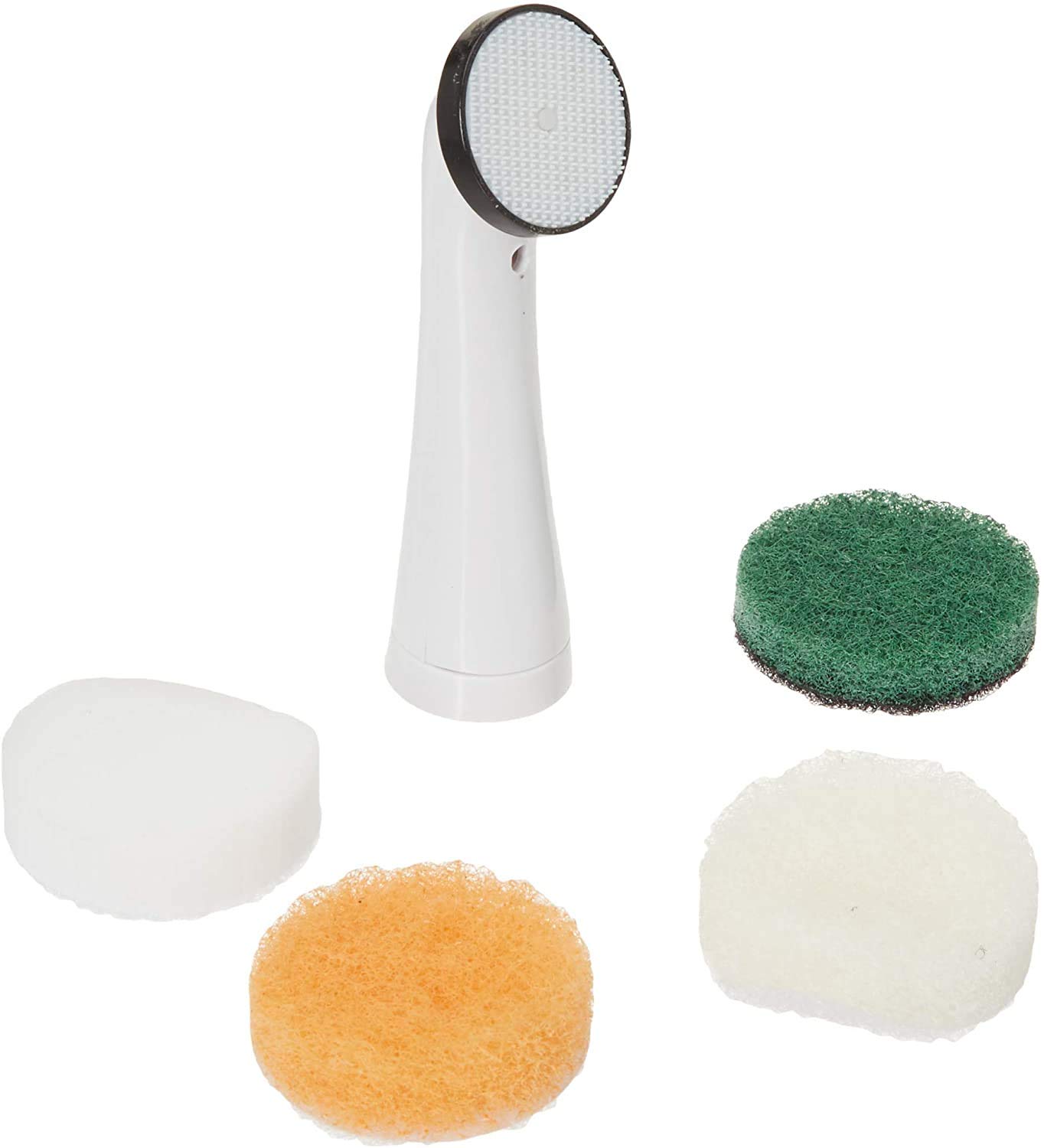 Greenco Electric Scrub Brush with 4 Replaceable Heads - Power Spin Scrubber for Bathroom, Tile & Grout Cleaning - Auto Cleaning Brush for Kitchen, Shower & Household Deep Cleaning - New Improved Version