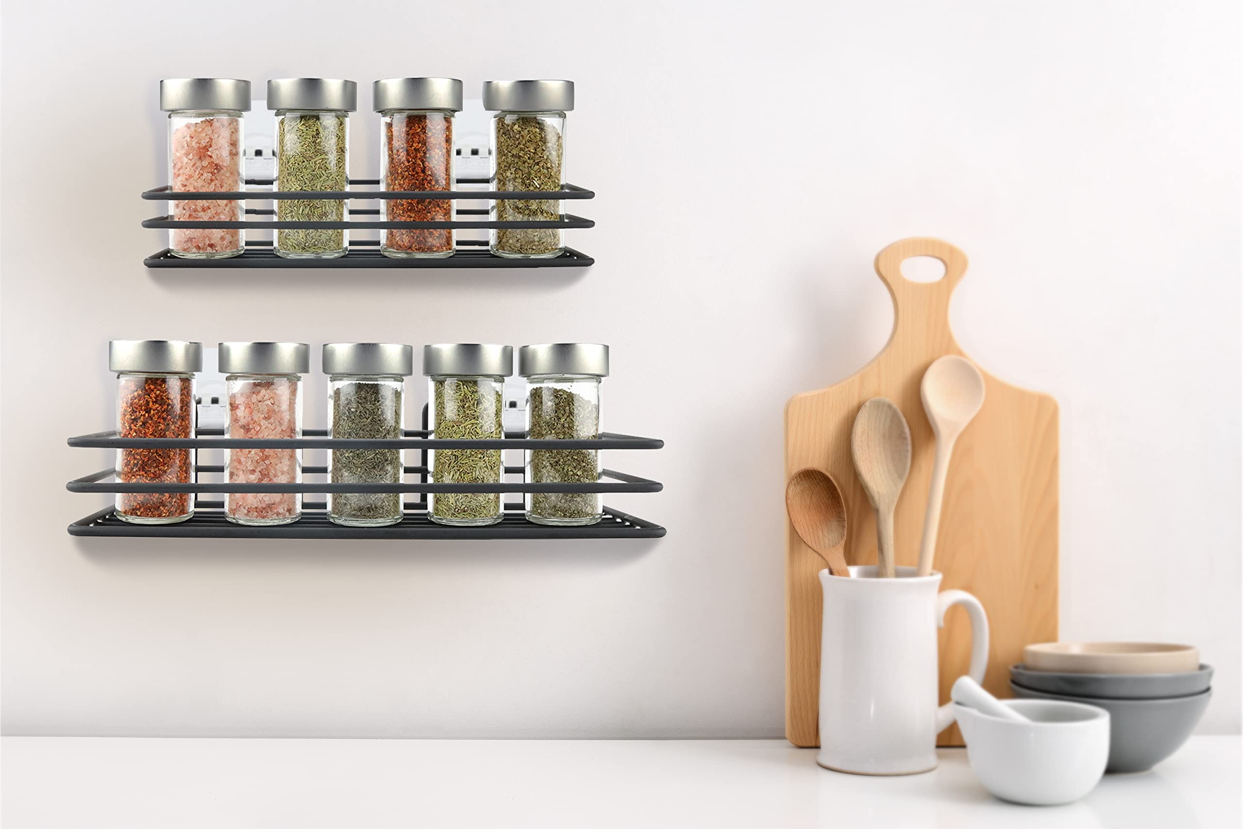 No-Drill Shower Caddy 2-Pack - Wall Mount Stainless Steel Bath Organizer for Shampoo & Soap Storage