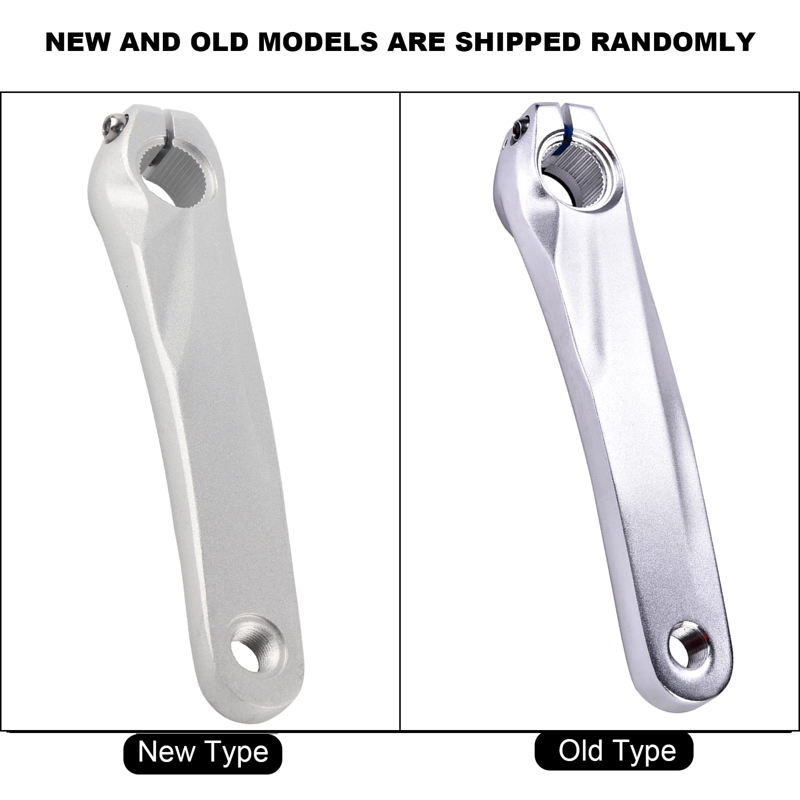 **170mm Aluminum Alloy Bike Crank Arm Set - Left & Right Replacement for Mountain & Road Bikes - Square Hole (Rhombic Hole) - Durable & Lightweight - Perfect for Cycling, Commuting & Off-Road Adventures**