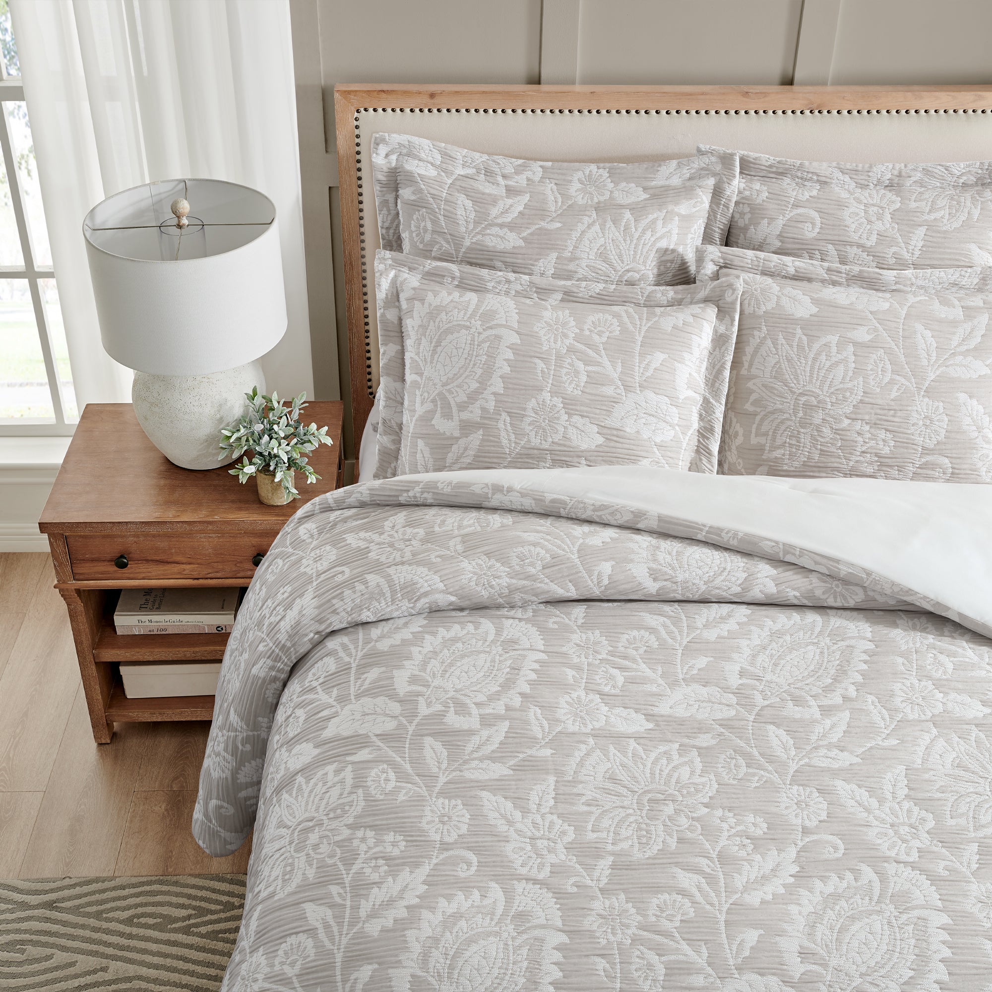 Premium Sarrah Natural Comforter Set - 100% Organic Cotton Bedding, Breathable & Hypoallergenic - Perfect for Master Bedroom, Guest Room & Cozy Home Decor