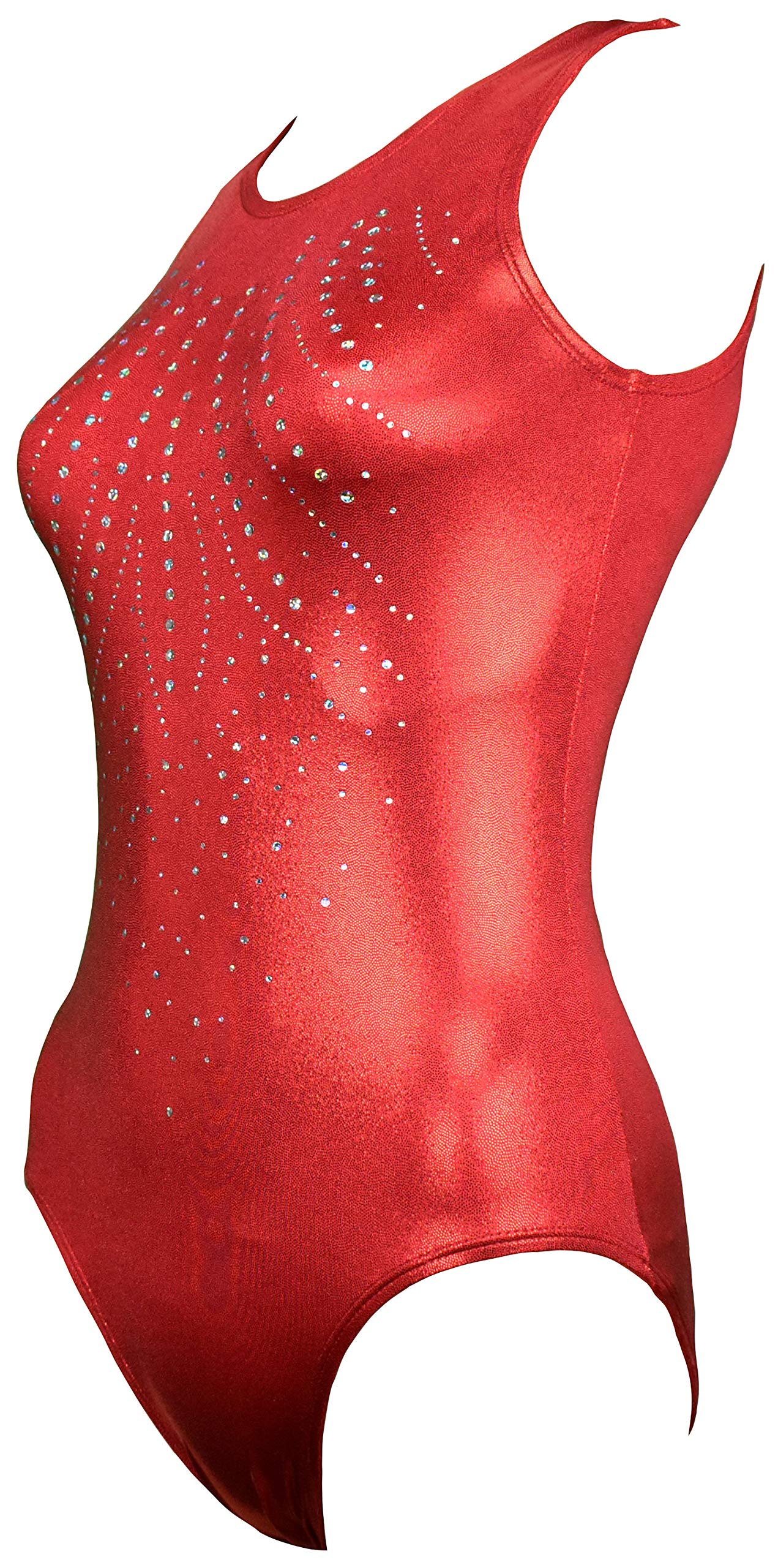 Look-It Activewear Red Royal Gymnastics Leotard for Women - Stretchable Dance & Tumbling Outfit - Perfect for Gymnastics, Ballet, Cheerleading & Performance