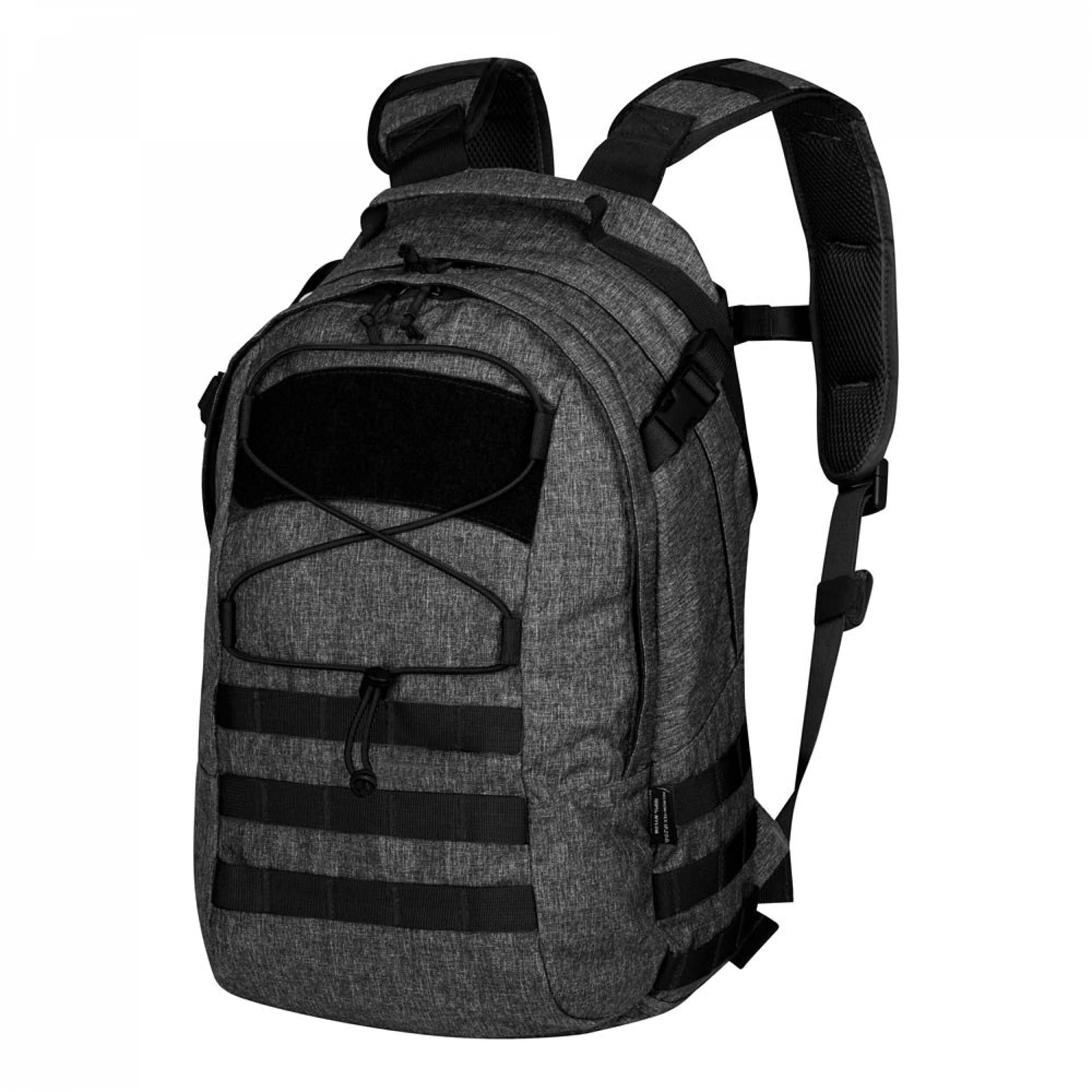 Helikon-Tex EDC Pack Backpack - Durable Tactical Daypack for Outdoor, Hiking & Travel - Melange Black-Gray - Compact Everyday Carry Bag for Work, School & Camping