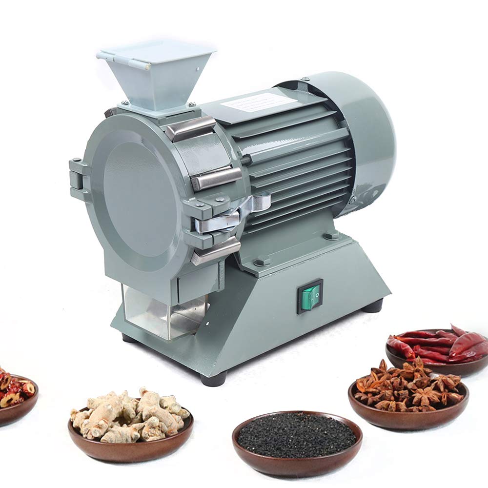 50g Electric Spice Mill Grinder - 110V Mini Grain Mill with 30-120 Mesh Powder Machine for Coffee, Pepper, Salt - 1400 RPM for Home, Restaurant & Commercial Use - Perfect for Kitchen, Bakery & Coffee Shop