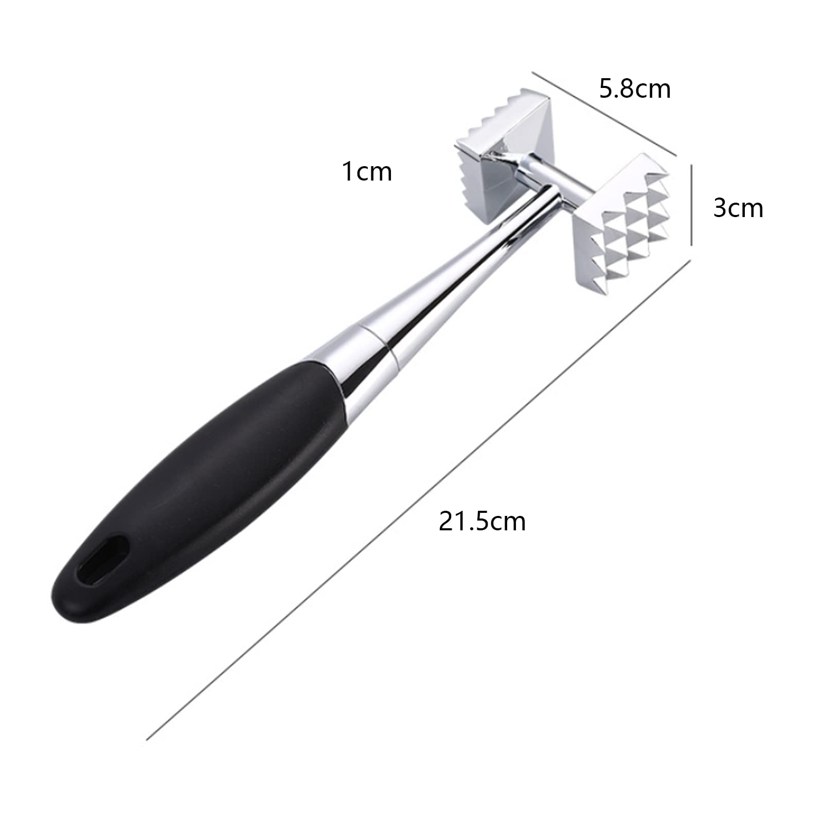 Premium Meat Tenderizer Hammer - Heavy Duty Double-Sided Mallet with Ergonomic Non-Slip Grip for Steak, Chicken, Pork & Fish | Perfect for Grilling, BBQ & Home Kitchen Cooking