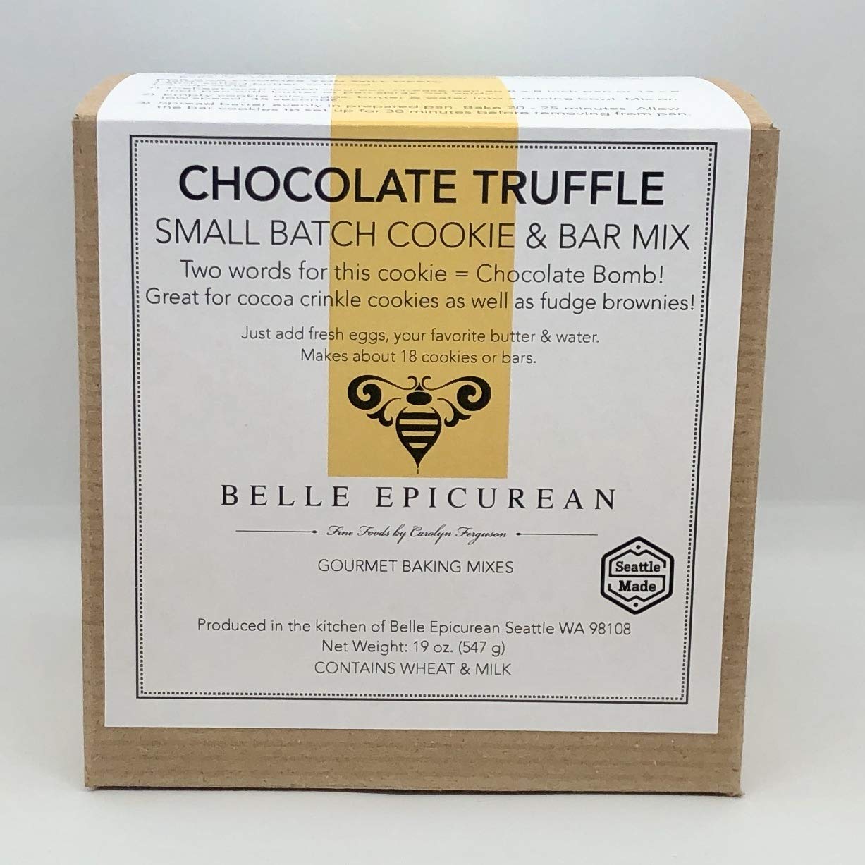 Belle Epicurean Chocolate Truffle Cookie & Bar Baking Mix - 19 oz Premium Dessert Mix for Homemade Cookies, Brownies & Gift Giving | Perfect for Holidays, Parties & Family Baking Activities