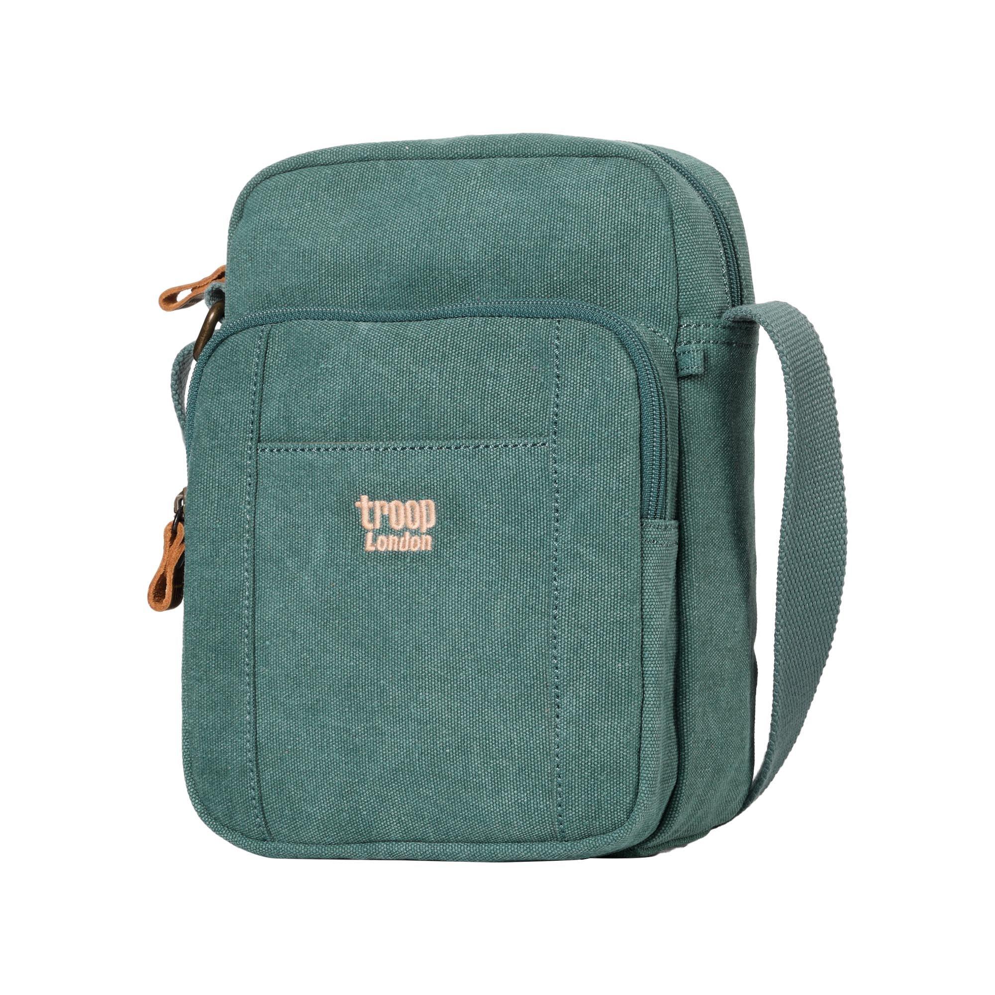 TRP0370 Troop London Classic Canvas Crossbody Bag for Men & Women - Stylish & Durable Everyday Shoulder Bag for Work, Travel & Casual Outings