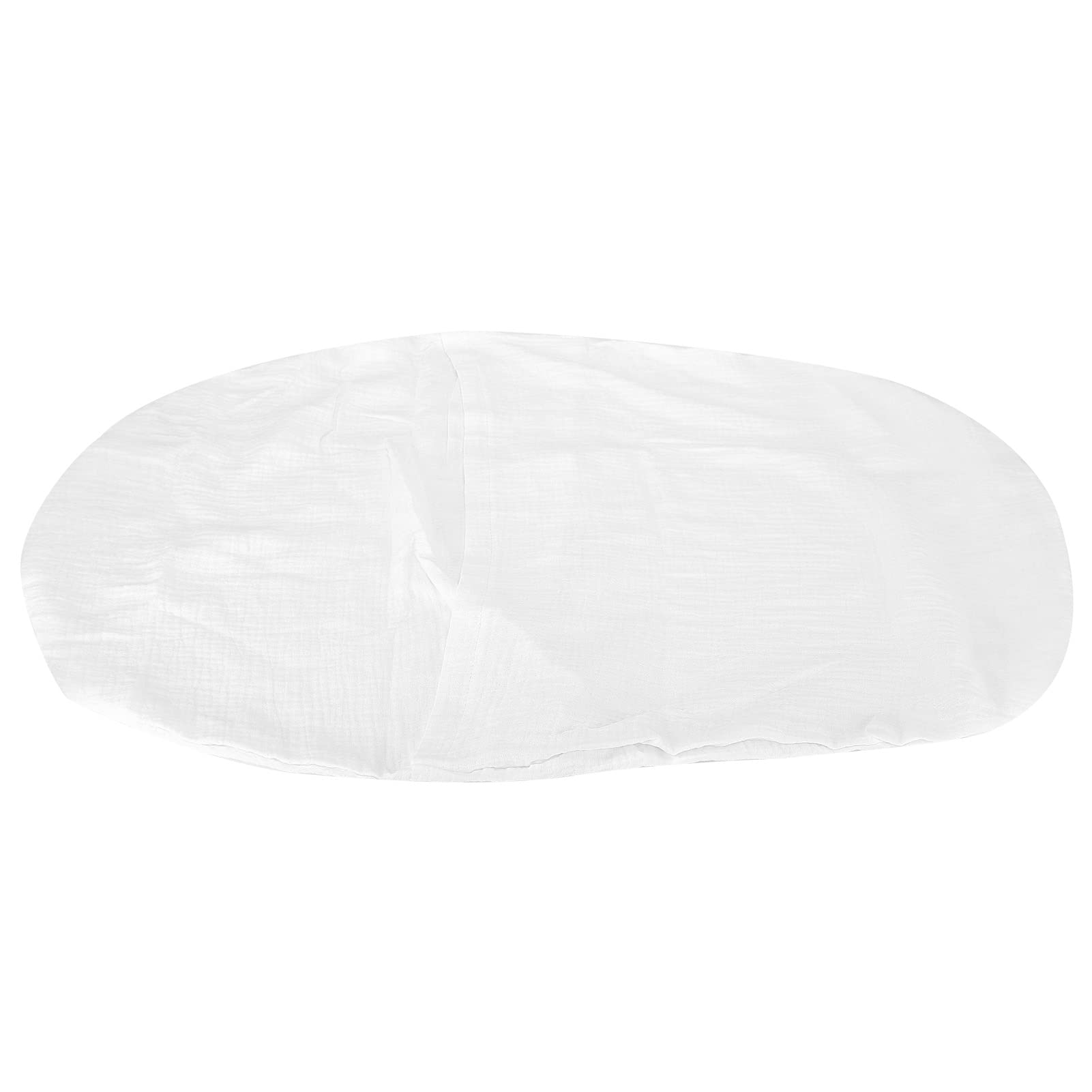 Baby Lounger Slipcover - Double Layer Soft Cotton Newborn Lounger Cover for Infant Bed & Bassinet | Breathable & Washable | Perfect for Nursery, Daycare & Travel (White)