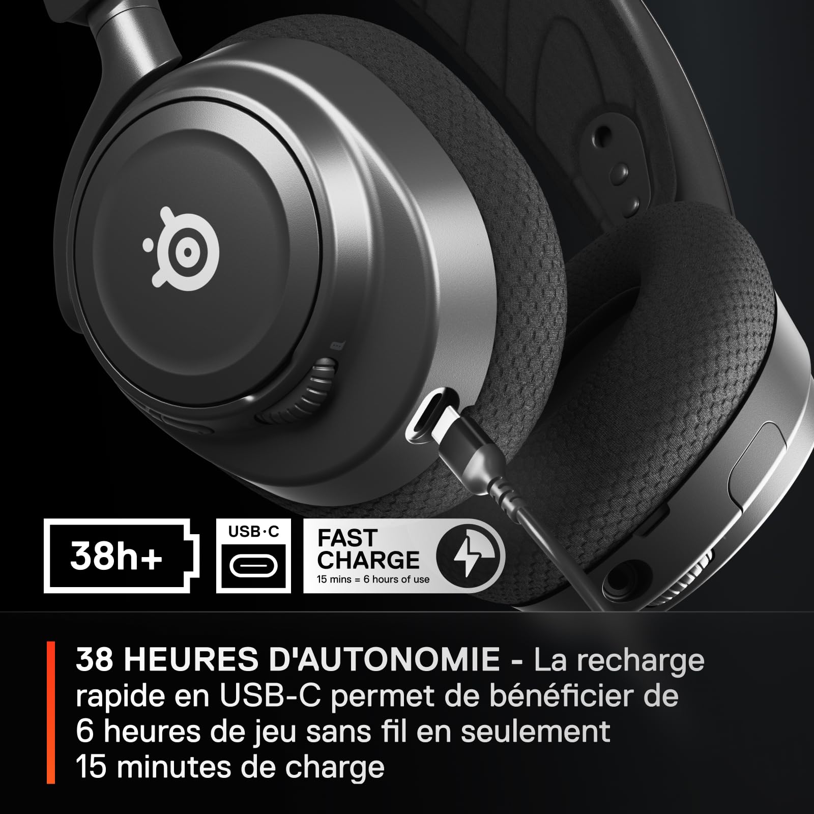 SteelSeries Arctis Nova 7 Wireless Gaming Headset - Multi-Platform (PC, PS5, Switch, VR, Mobile) - Dual Bluetooth & 2.4GHz Connectivity - 38H Battery Life - ClearCast Gen2 AI Mic - Perfect for Competitive Gaming & Streaming