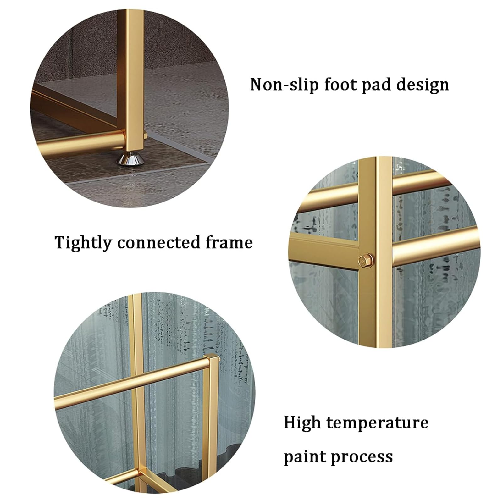 Sturdy Free Standing Towel Rack - Heavy Duty Metal Towel Holder Stand for Bathroom, Kitchen, Laundry Room - Rust-Resistant Gold Finish (65×20×110cm) - Perfect for Spa, Gym & Luxury Home Decor