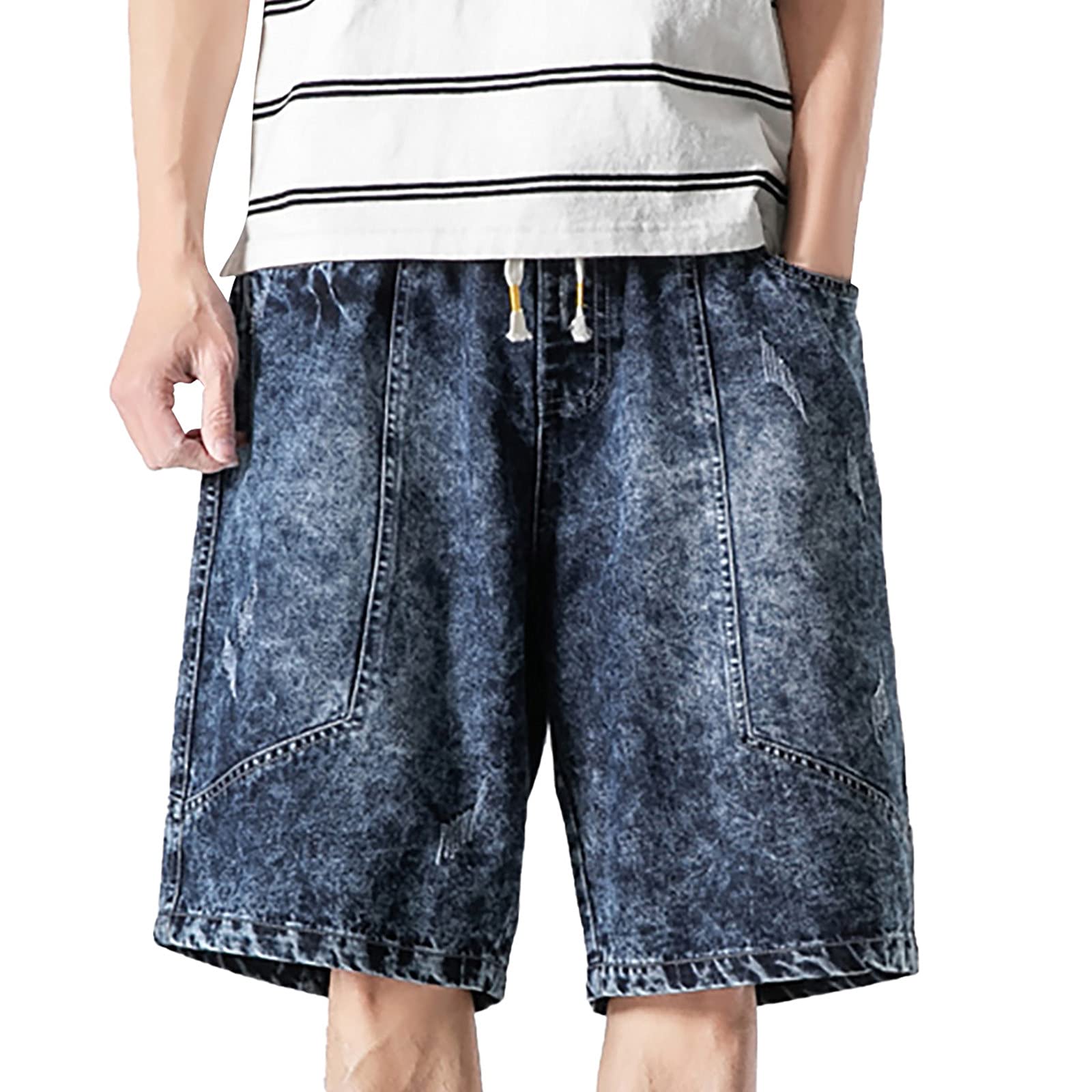 Men's Black Casual Cargo Shorts - Classic Twill Relaxed Fit Workwear & Combat Pants | Durable & Comfortable for Outdoor Activities, Hiking, and Everyday Wear