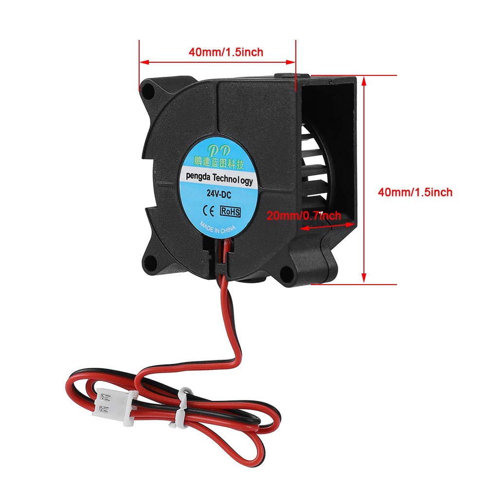 4020 DC 40x40x20mm Turbo Blower Cooling Fan for 3D Printer - 24V High Performance Cooling System | Perfect for 3D Printing, Electronics Cooling & DIY Projects