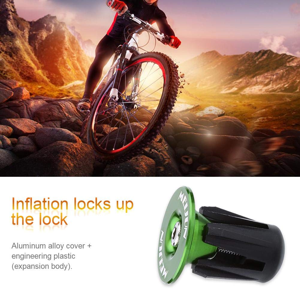 Tbest 2-Pack Colorful Aluminum Bike Handlebar End Plugs - Durable MTB/Road Bicycle Bar End Caps for Mountain & Road Bikes - Perfect for Cycling Safety and Customization