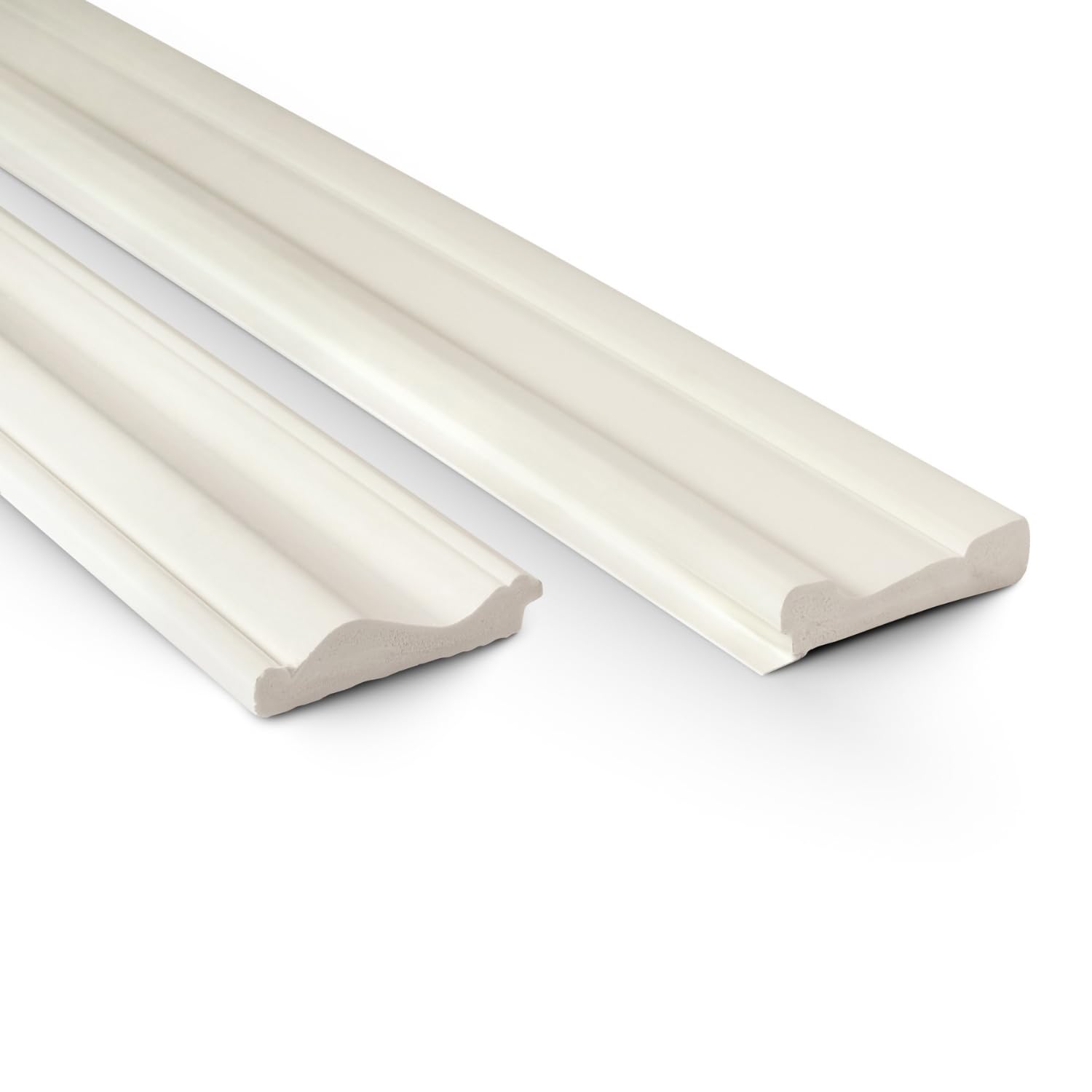Reversible PVC Wall Panels 8ft - Easy Install Wainscoting & Accent Wall Decor Kit for Living Room, Bedroom, Office (White Trim Included) | Modern Interior Design & Home Improvement Solution