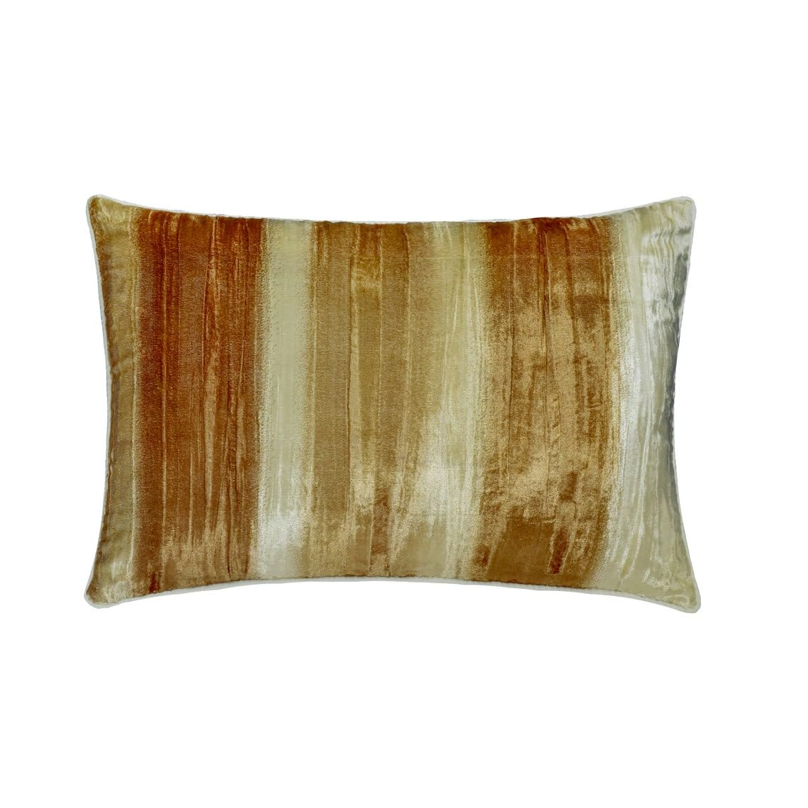 Halloween Decorative Lumbar Pillow Cover - 12x16 Inch Velvet Fall Throw Pillow Case with Ombre Gold Pattern, Wrinkle-Resistant Luxury Cushion Cover for Sofa, Bed, Living Room Seasonal Decor