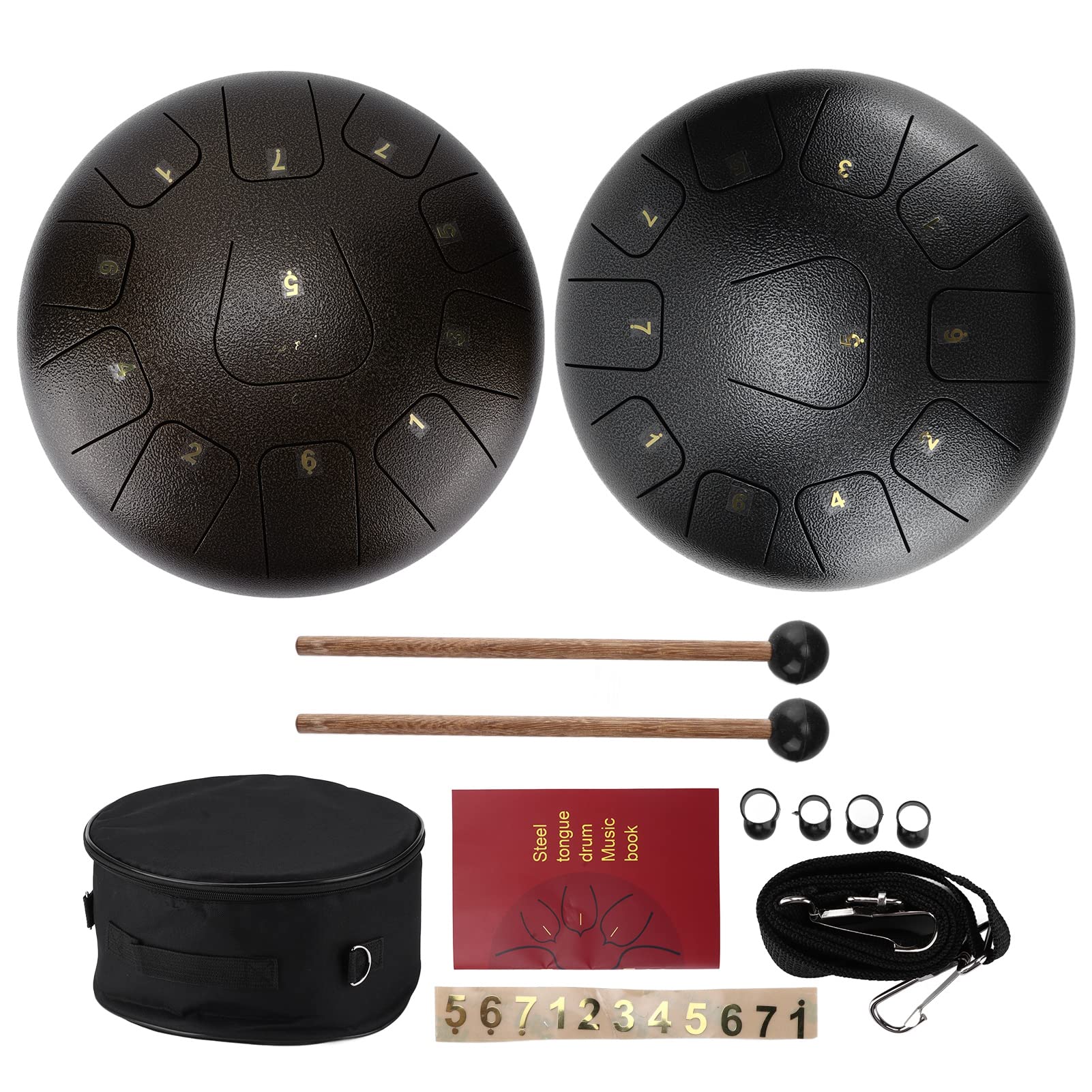 Handmade Carbon Steel Alloy Maple Tongue Drum - Bronze Finish for Meditation, Yoga & Sound Therapy | Spiritual Healing Instrument | Musical Percussion Gift for Adults