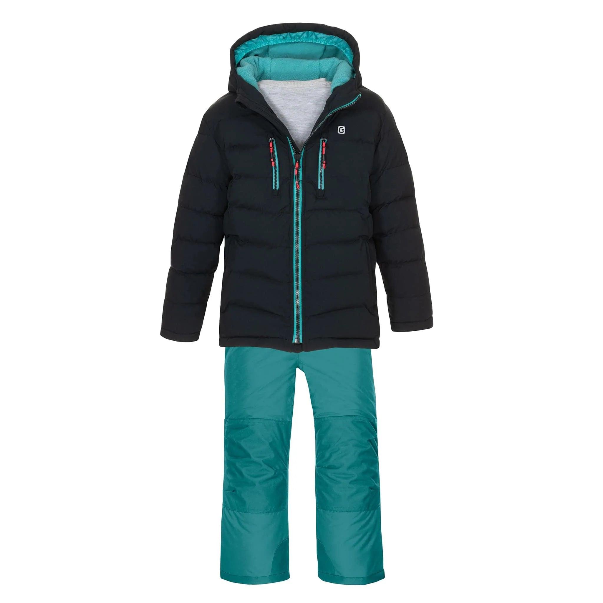 Gusti Kara Snowsuit for Women - Waterproof Winter Jacket with Hood - Black - Perfect for Skiing, Snowboarding & Cold Weather Outdoor Activities
