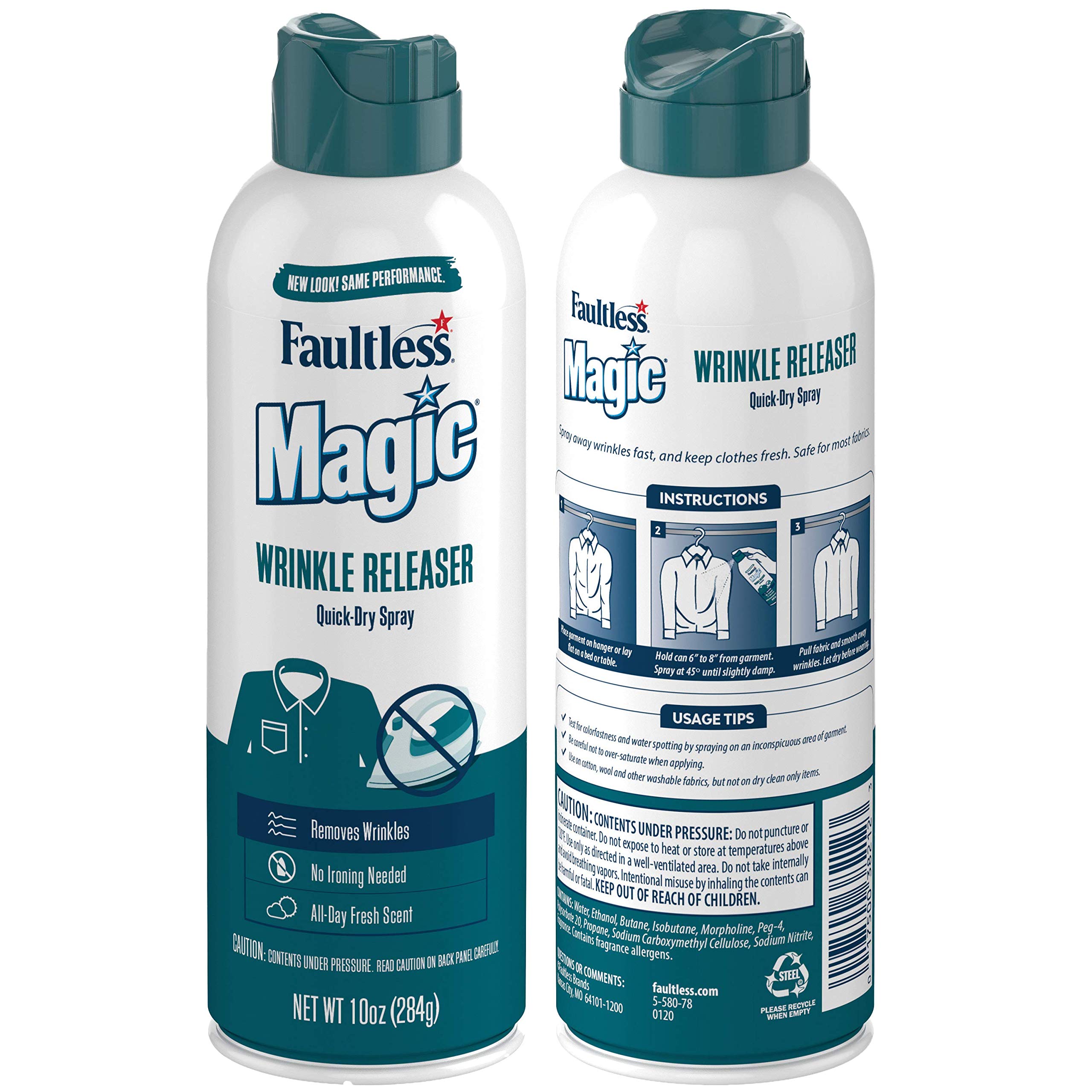 Magic Wrinkle Releaser Spray (12 Pack) - No Ironing Needed, Travel-Friendly Fabric Refresher & Static Remover with Fresh Scent - Perfect for Travel, Business Trips, and Busy Lifestyles