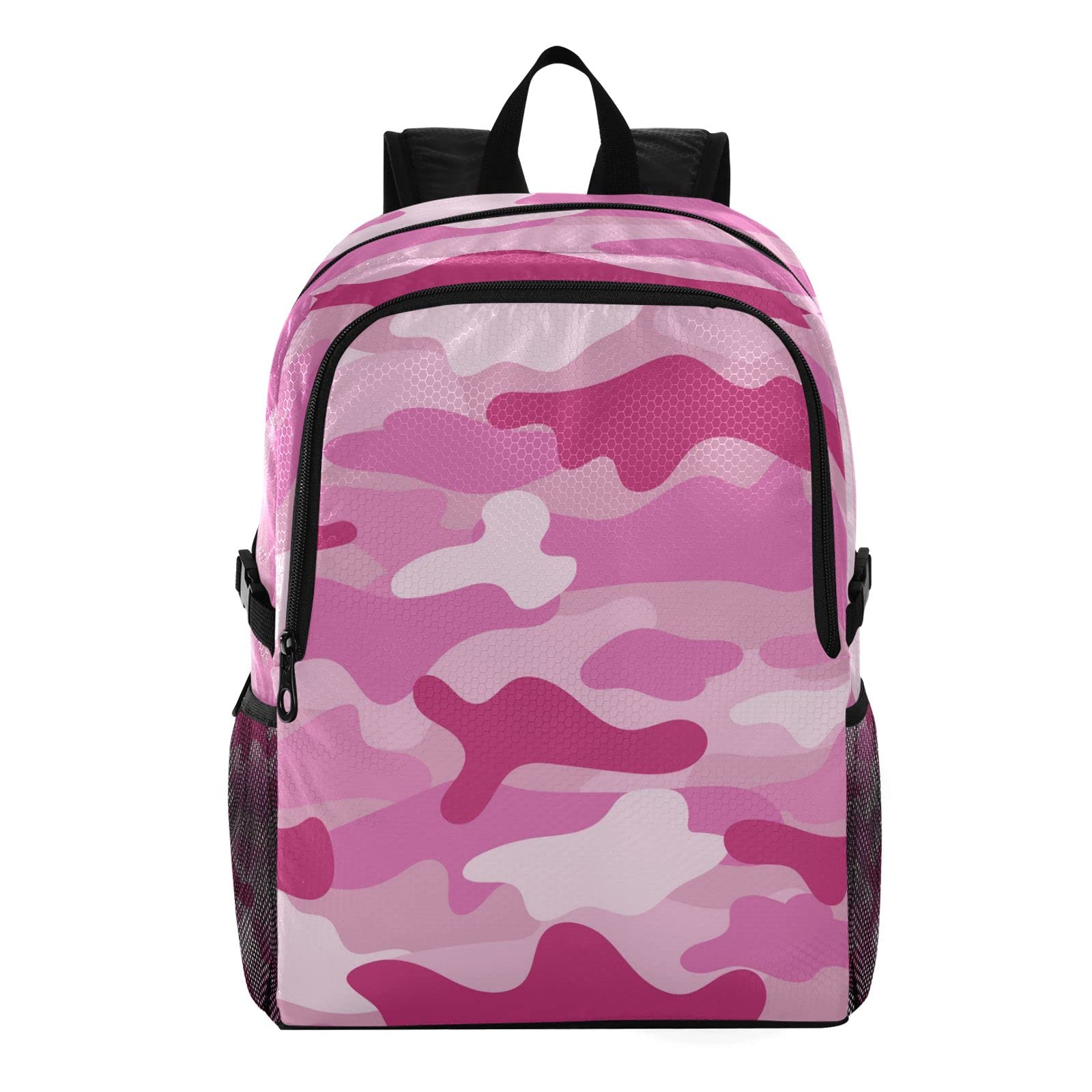 Kigai Fashion Pink Red Camo Lightweight Packable Travel Backpack - Foldable Daypack for Hiking, Camping & Outdoor Sports | Perfect for Travel, Gym & Daily Use