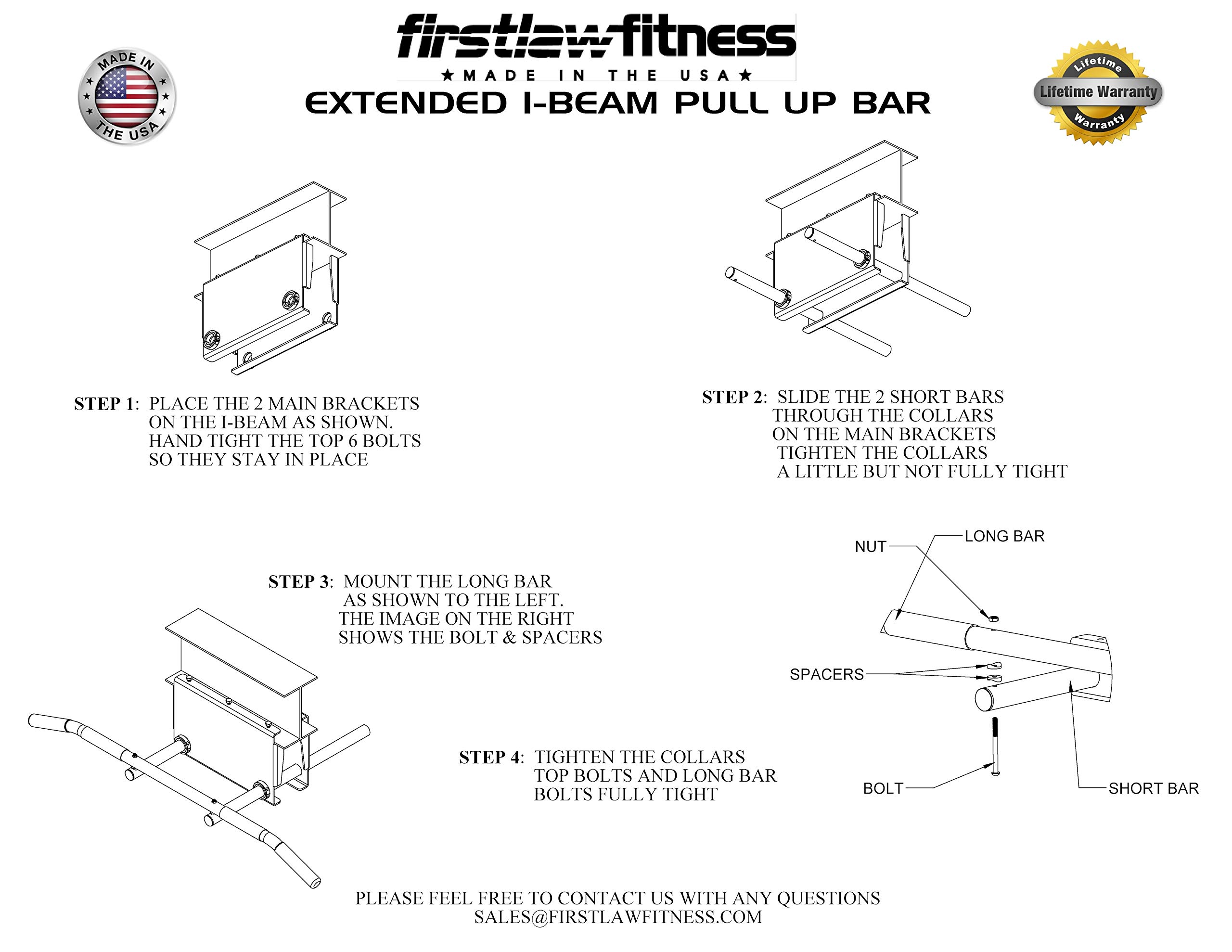 600 LBS Weight Limit Heavy Duty Pull Up Bar - 12