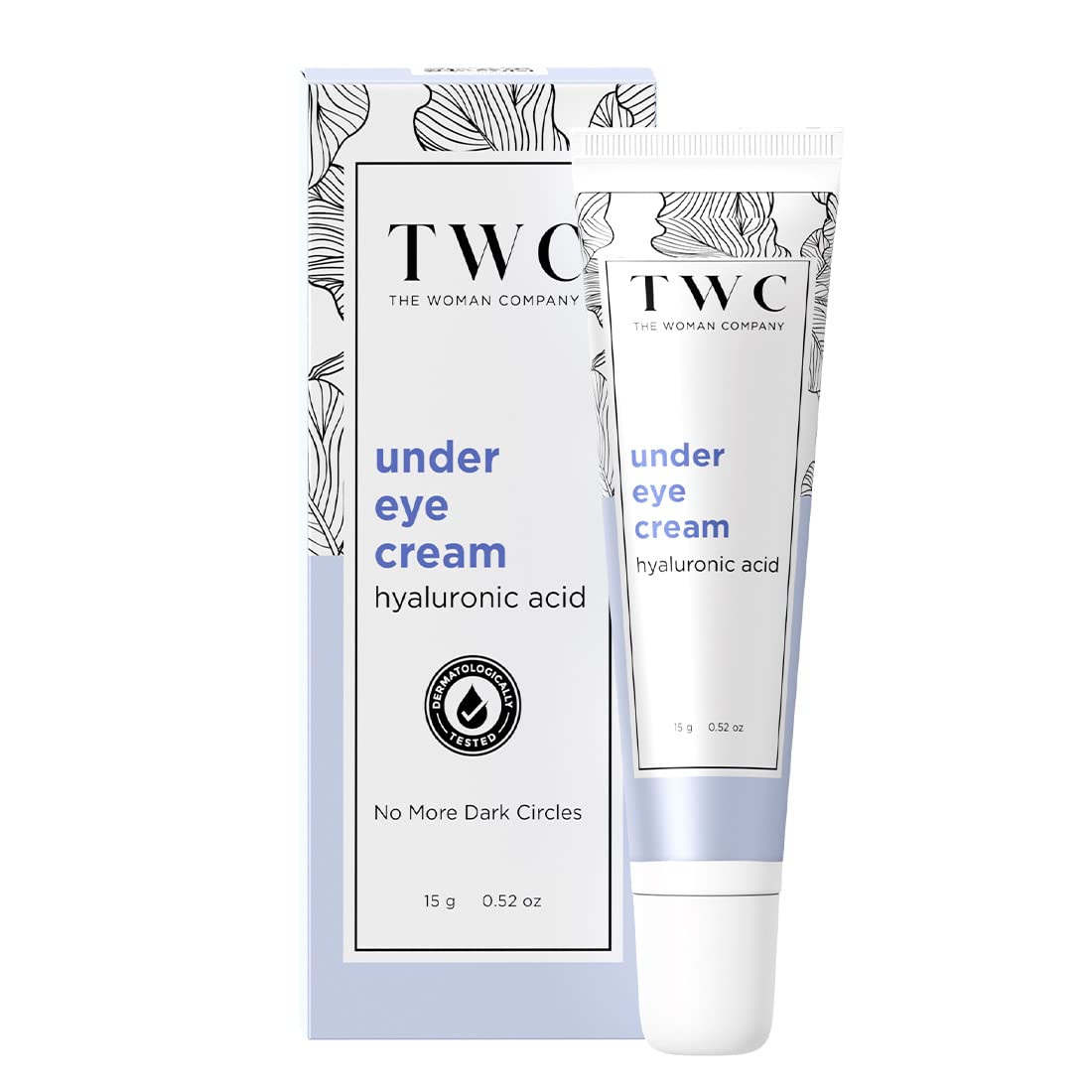 The Woman Company Under Eye Cream for Dark Circles, Puffy Eyes & Fine Lines - Caffeine, Vitamin E, Niacinamide & Hyaluronic Acid Enriched - 15 gm - Perfect for Morning & Night Skincare Routine