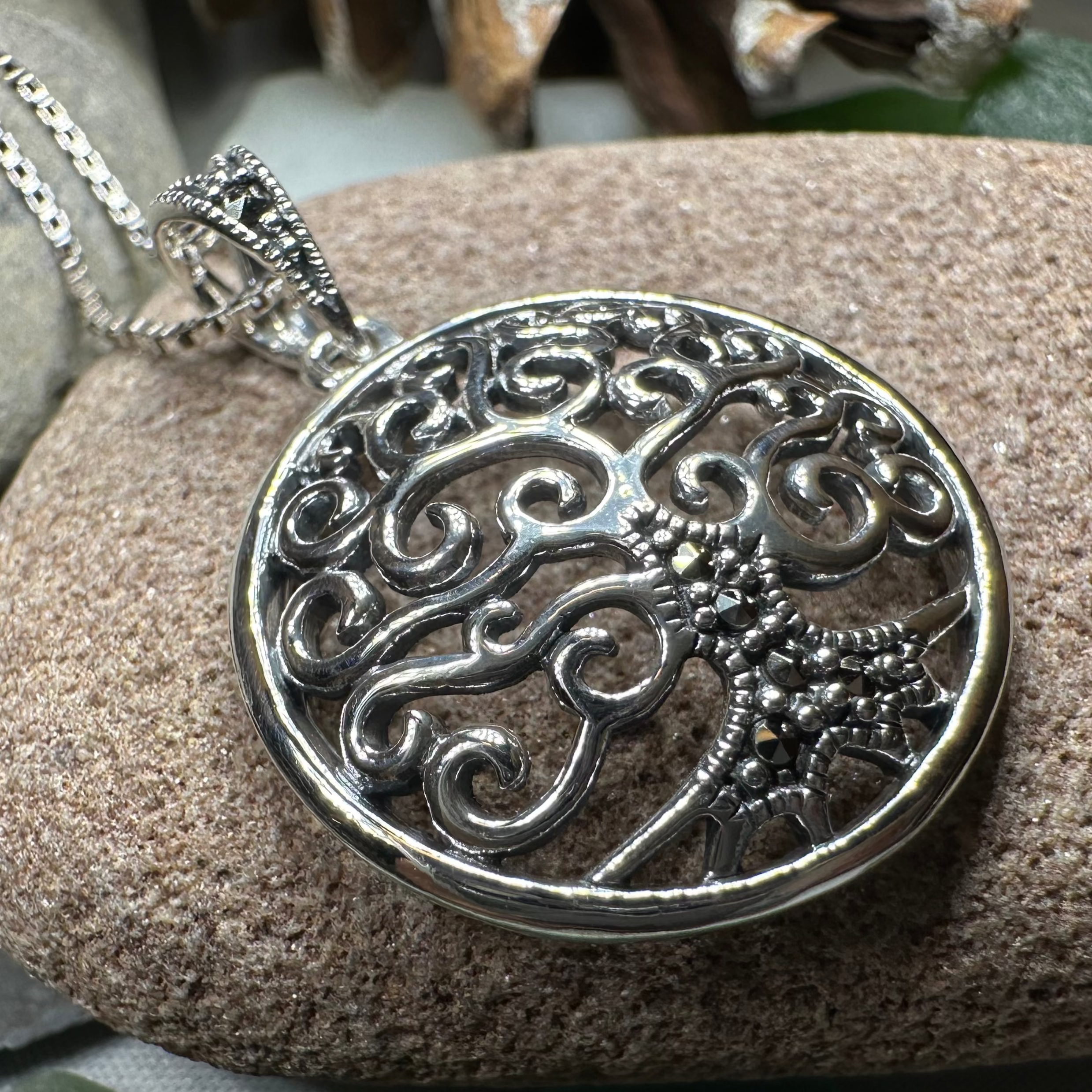 Belisama Tree of Life Pendant Necklace for Women - Sterling Silver Celtic Jewelry Gift for Mom, Sister, Wife - Perfect for Spiritual Protection, Meditation & Everyday Wear