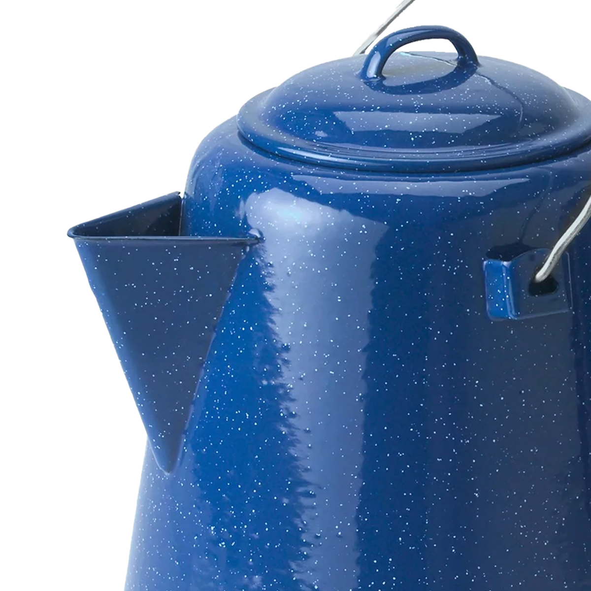 20 Cup Stainless Steel Coffee Boiler - Large Capacity Commercial Coffee Maker for Restaurants, Offices & Catering Events - Durable Blue Coffee Urn for Serving Hot Beverages