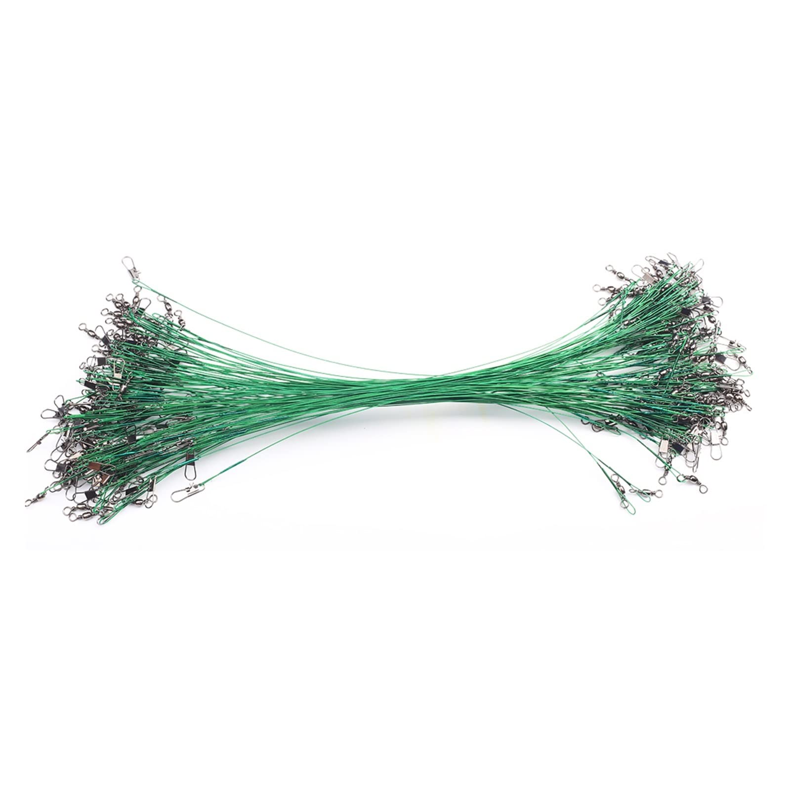 Premium 20-Piece Steel Fishing Line Leaders with Swivel - Anti-Bite, Strong & Reliable Wire Leaders for Saltwater/Freshwater Fishing - Ideal for Bass, Trout, and Big Game Fishing Trips